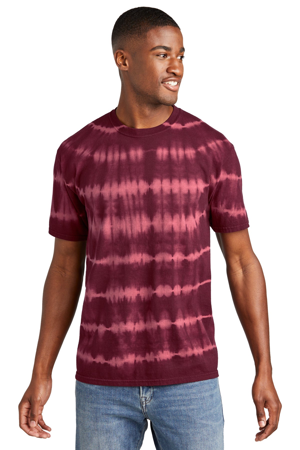 Port & Co PC142 Allover Stripe Tie-Dye Tee