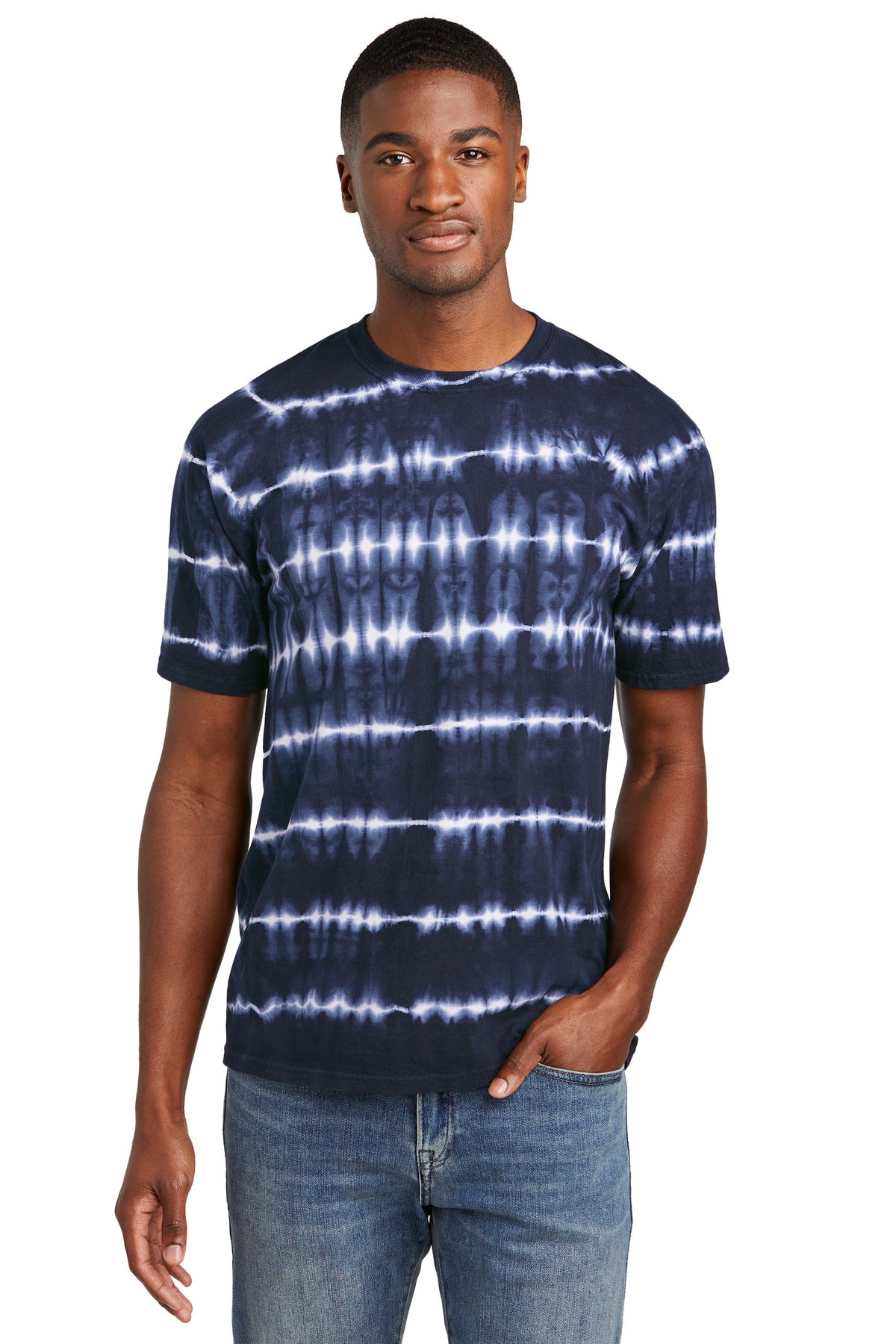 Port & Co PC142 Allover Stripe Tie-Dye Tee