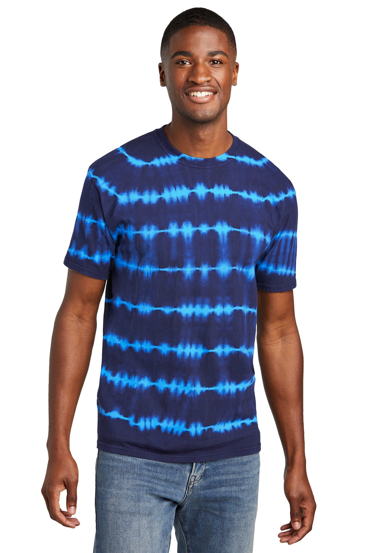 Port & Co PC142 Allover Stripe Tie-Dye Tee