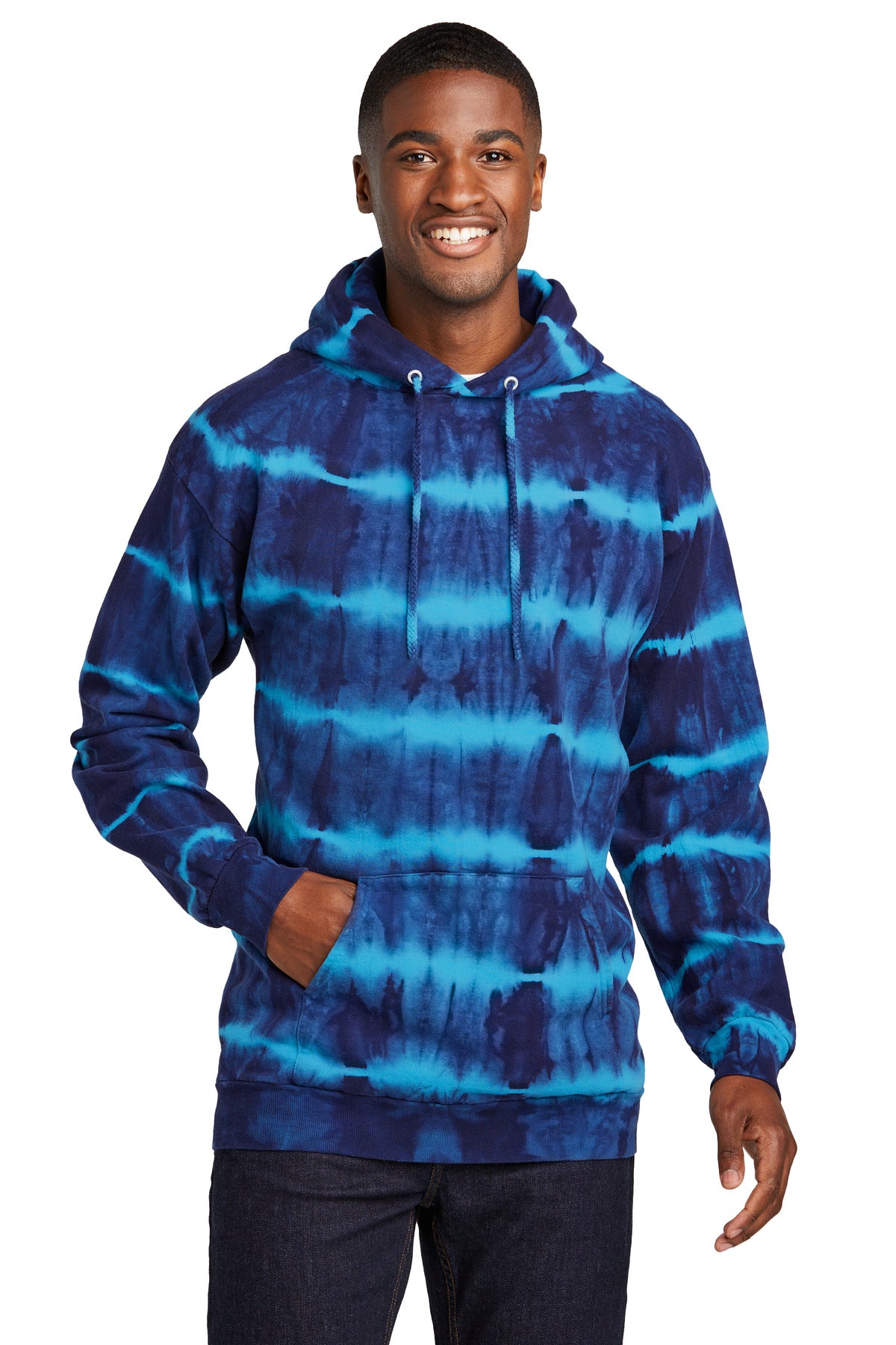 Port & Co PC143 Allover Stripe Tie-Dye Fleece
