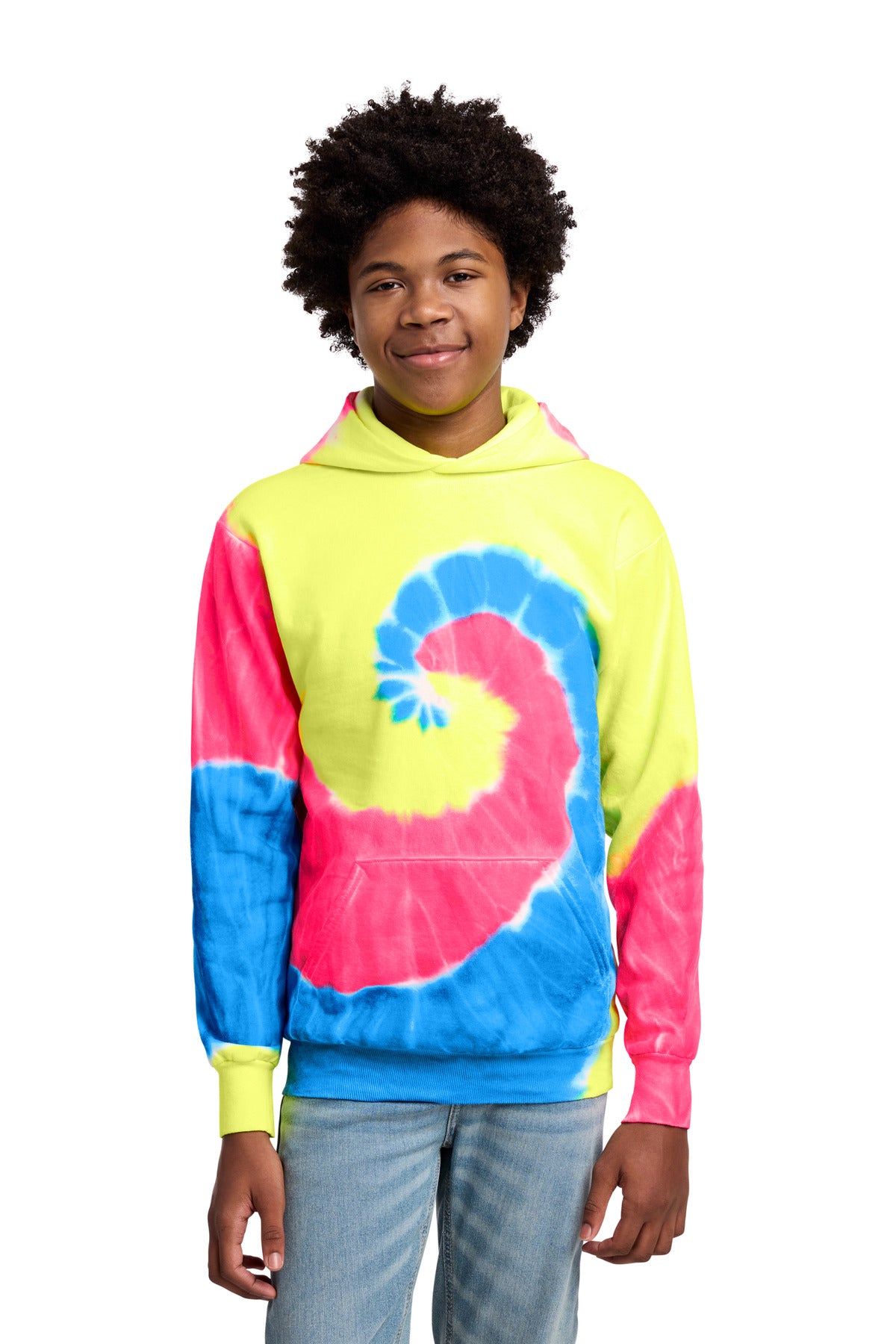 Port & Co PC146Y Youth Tie-Dye Pullover Hooded Sweatshirt