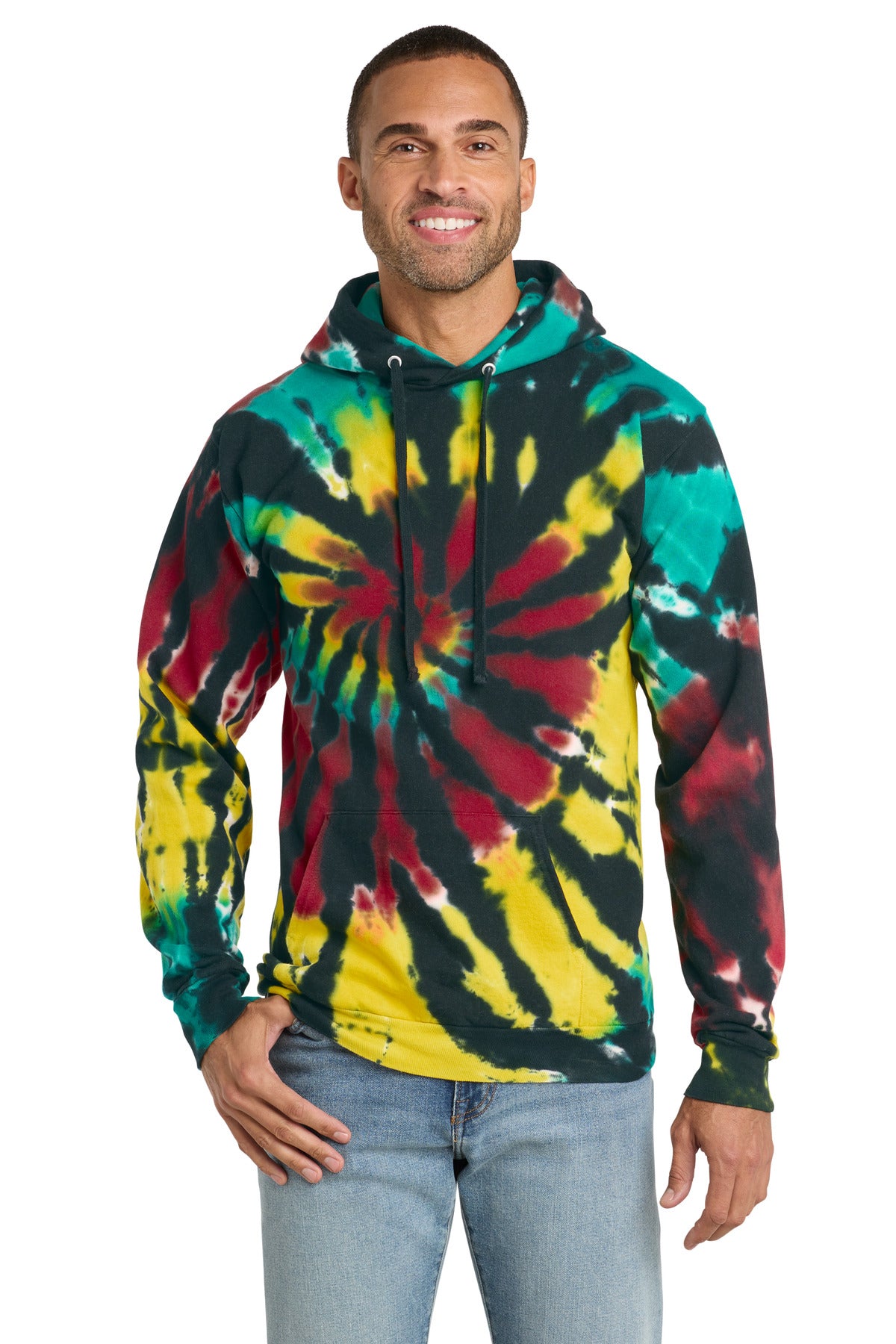 Port & Co PC146 Tie-Dye Pullover Hooded Sweatshirt