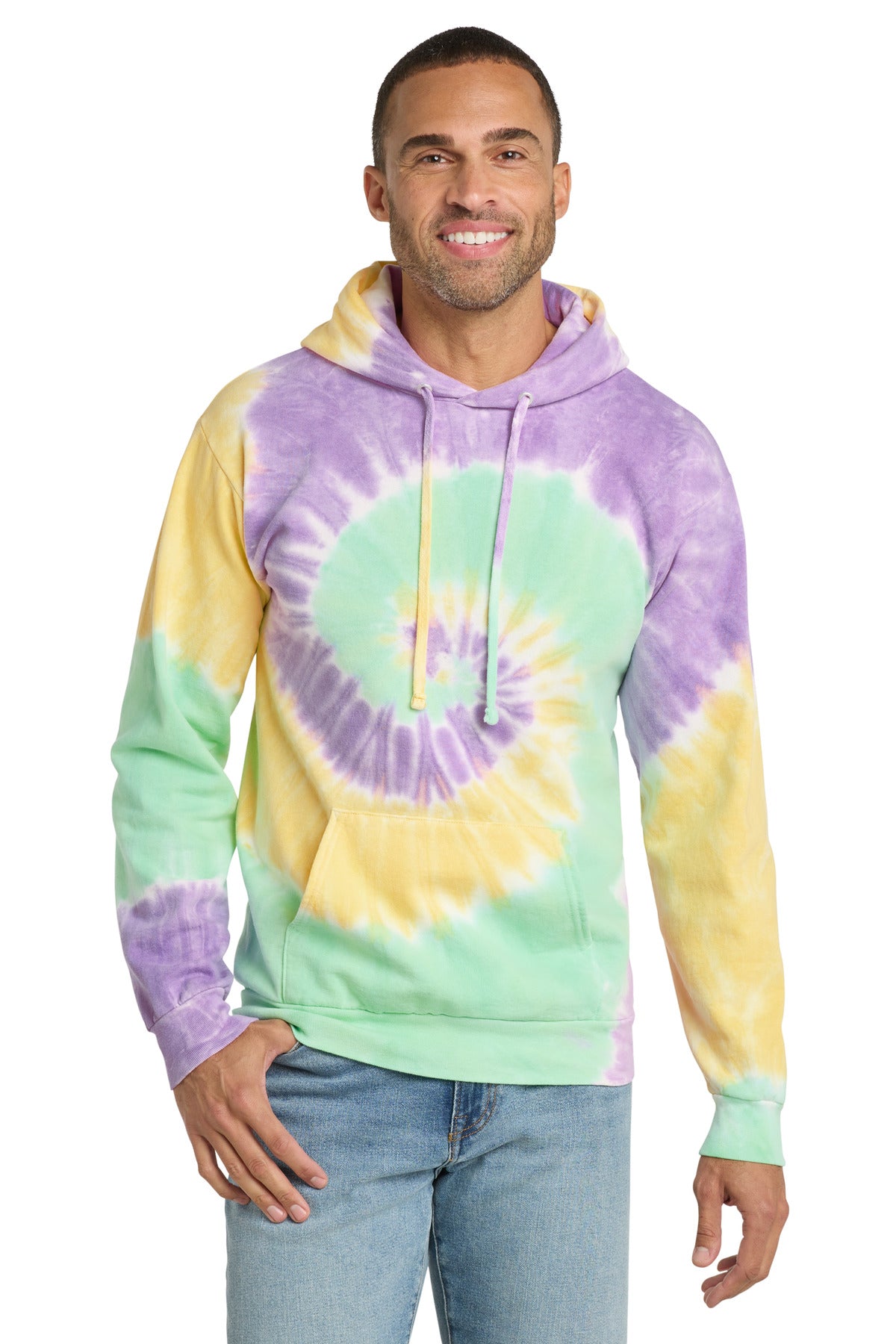 Port & Co PC146 Tie-Dye Pullover Hooded Sweatshirt