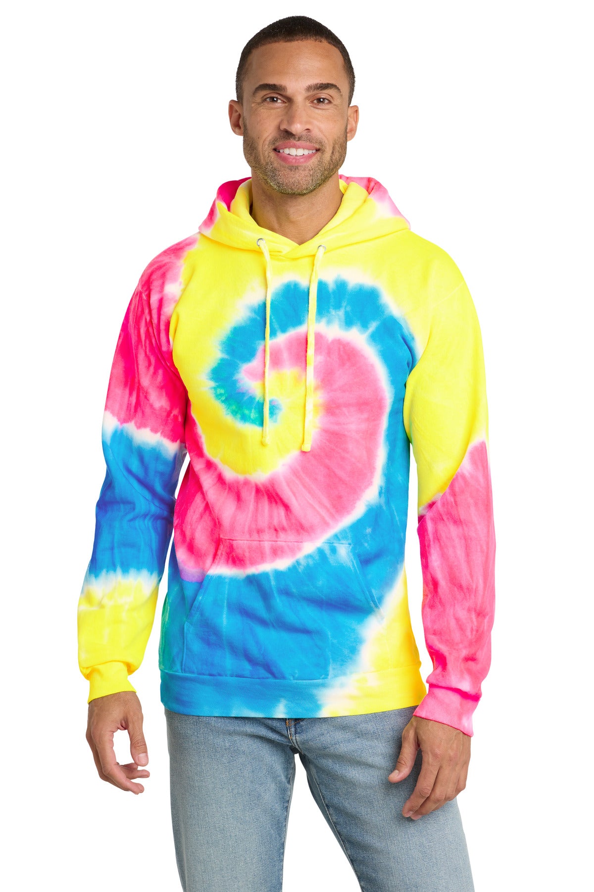Port & Co PC146 Tie-Dye Pullover Hooded Sweatshirt