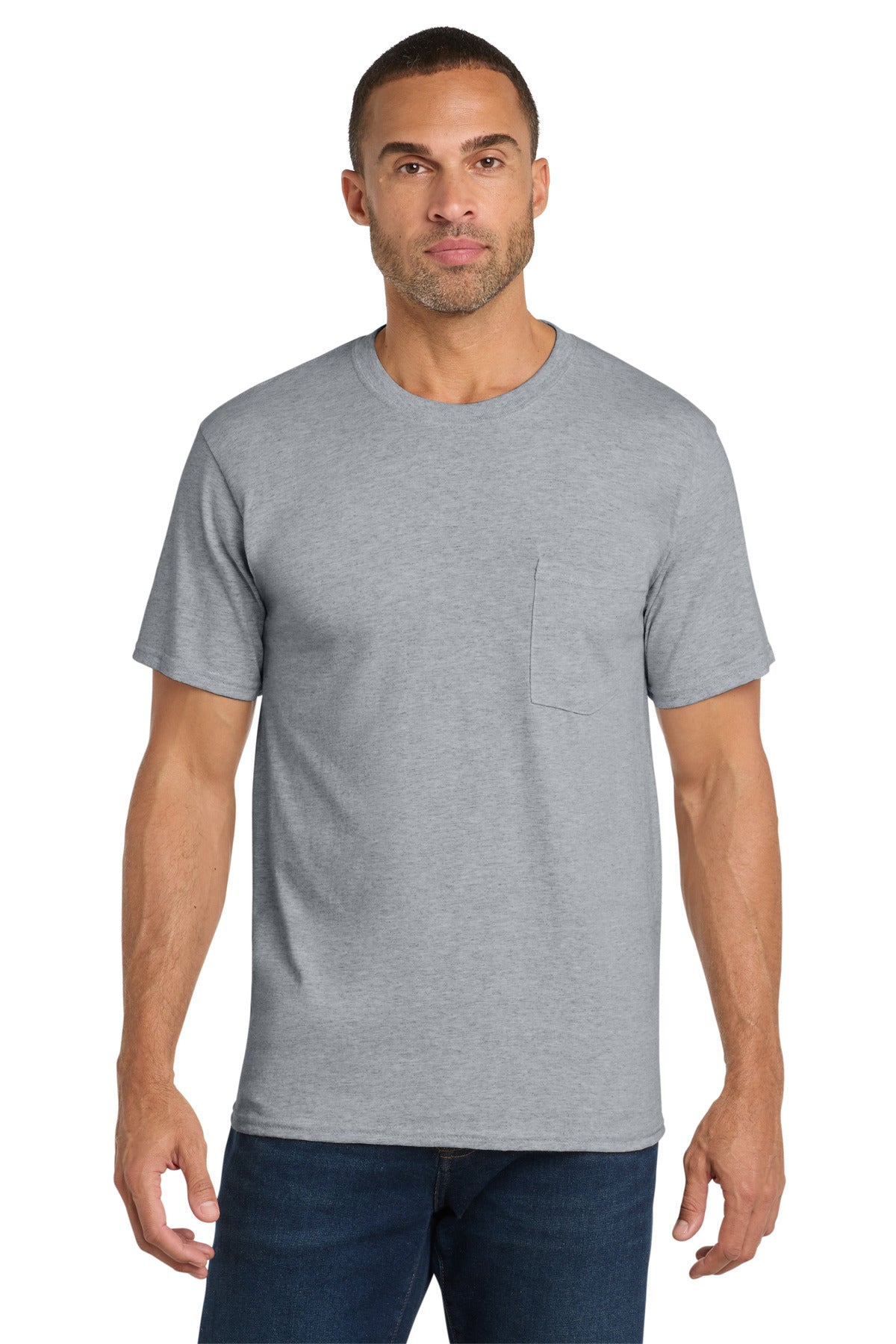 Port & Co PC54P Core Cotton Pocket Tee