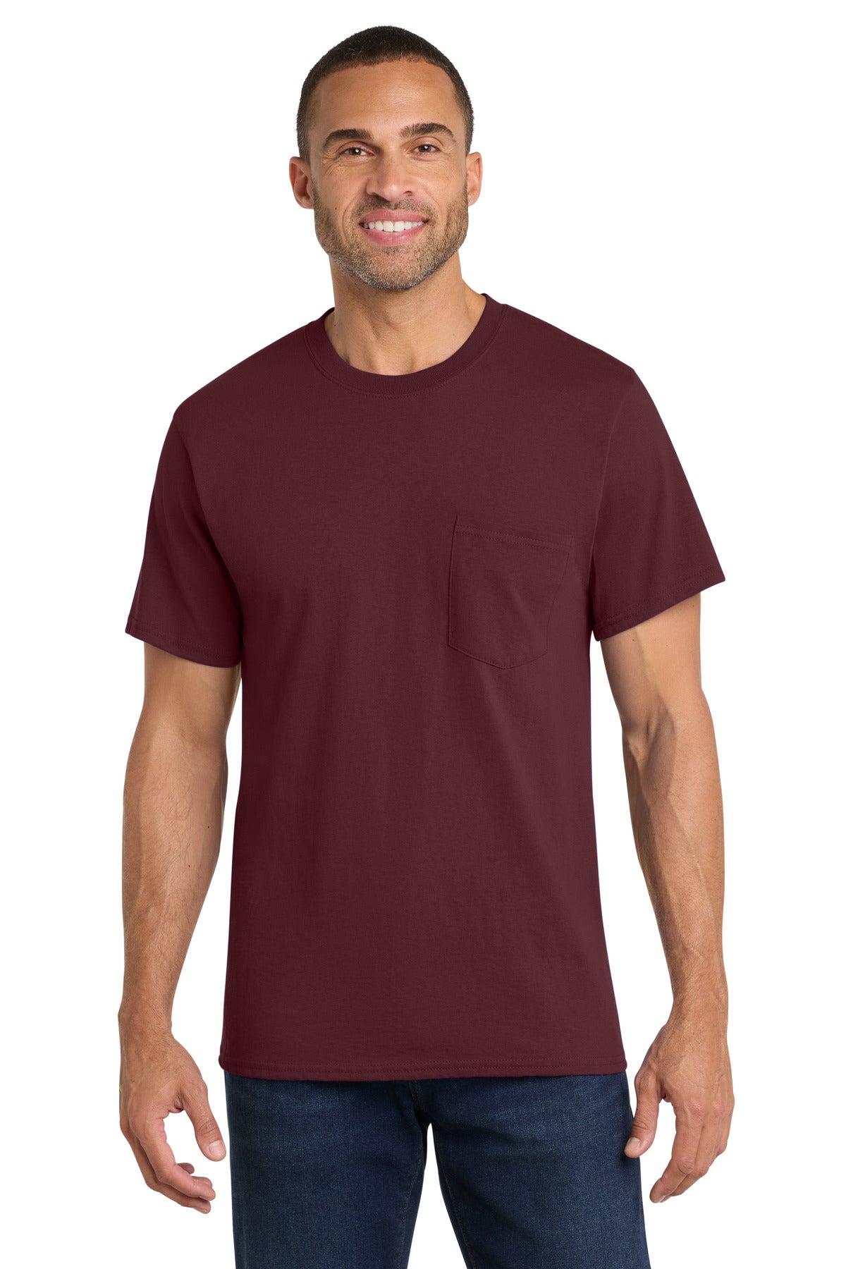 Port & Co PC54P Core Cotton Pocket Tee