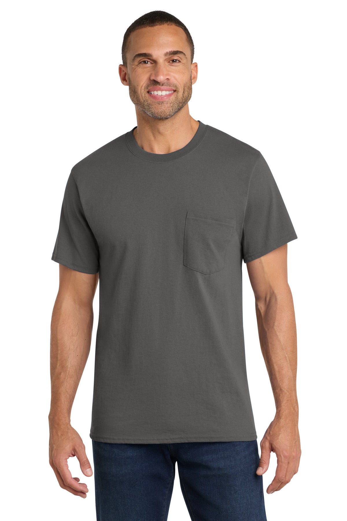 Port & Co PC54P Core Cotton Pocket Tee