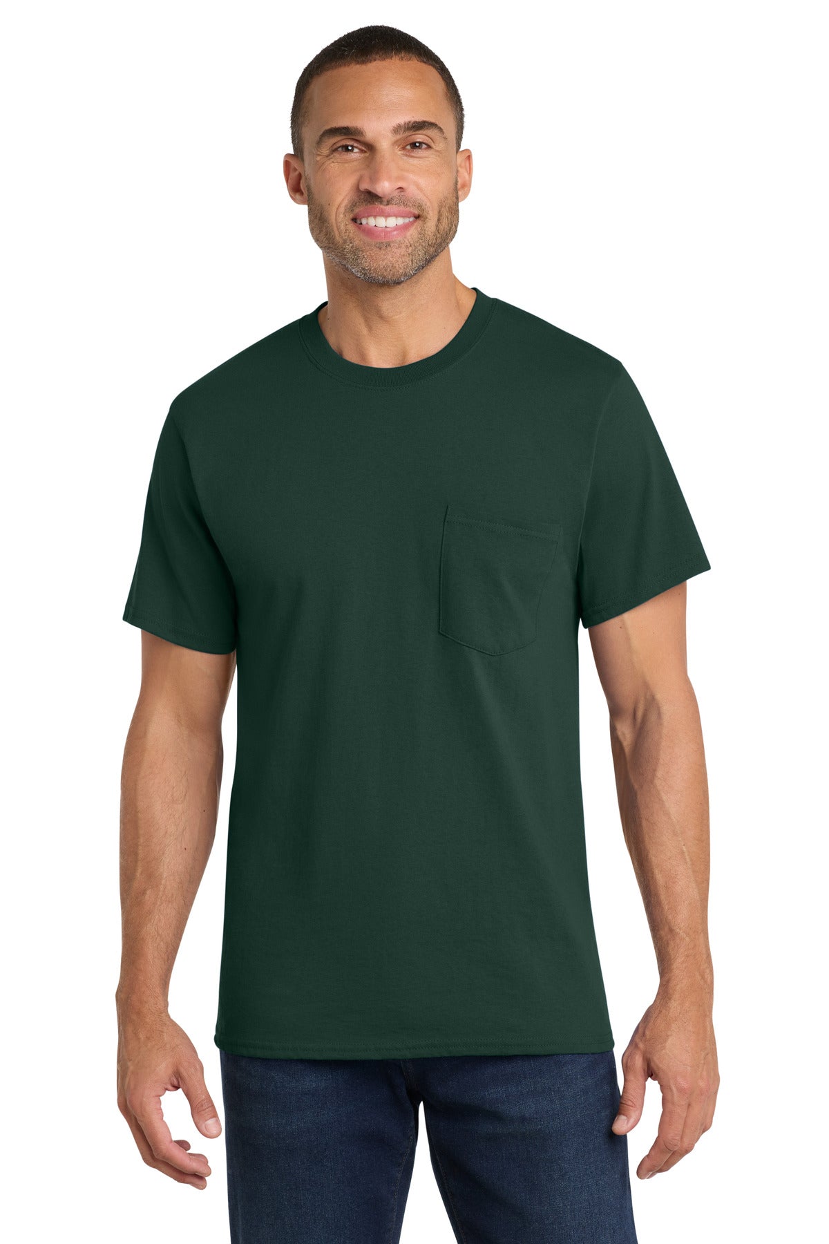Port & Co PC54P Core Cotton Pocket Tee