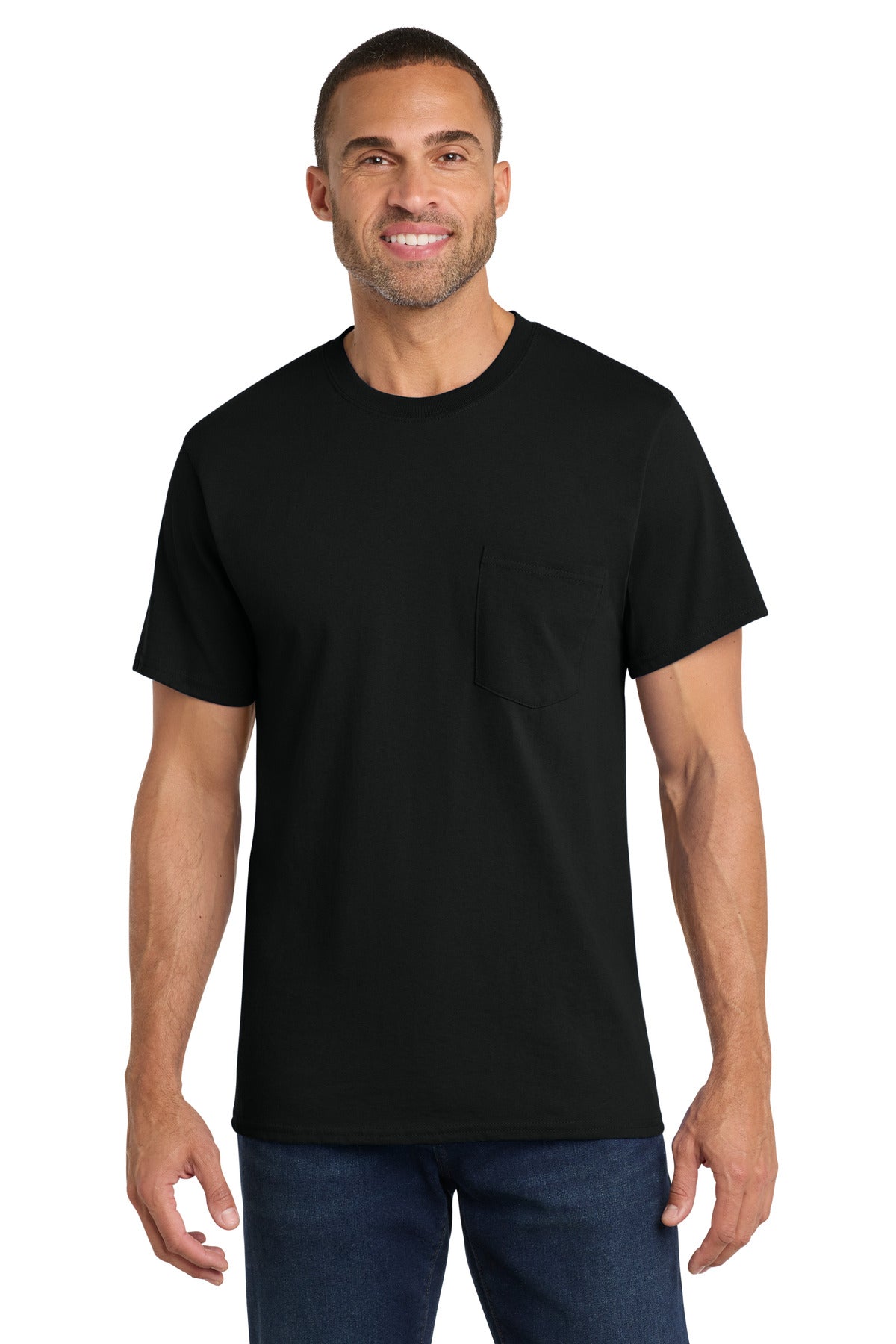 Port & Co PC54P Core Cotton Pocket Tee