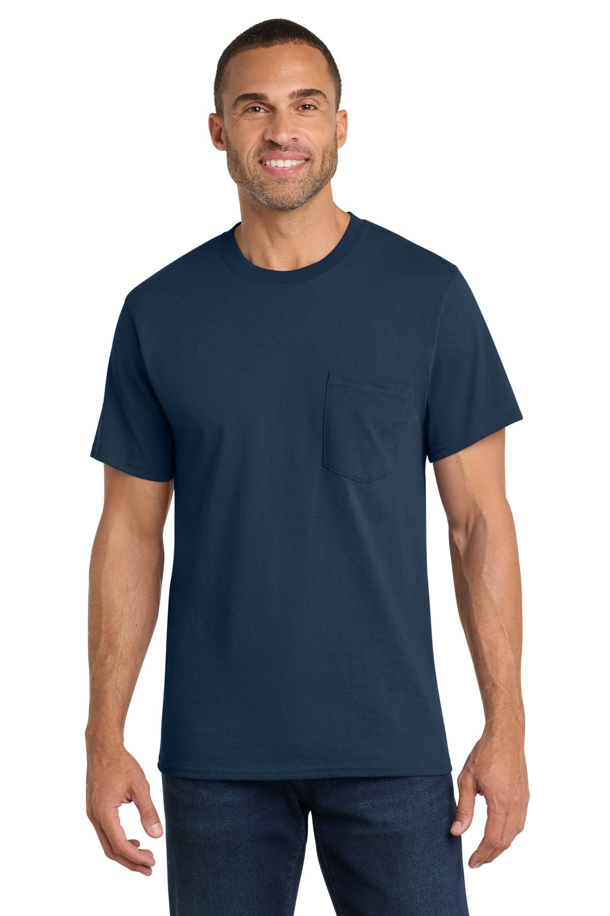 Port & Co PC54P Core Cotton Pocket Tee