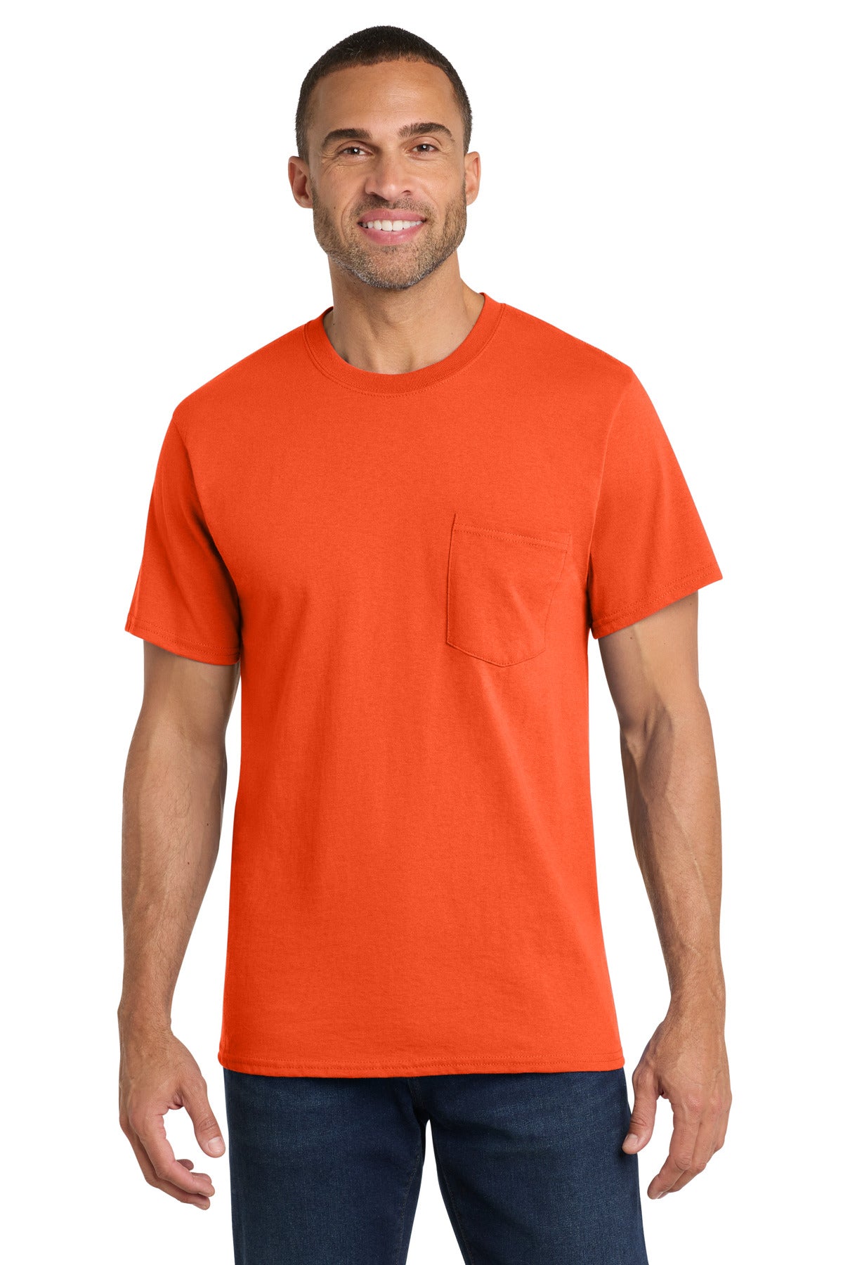 Port & Co PC54P Core Cotton Pocket Tee