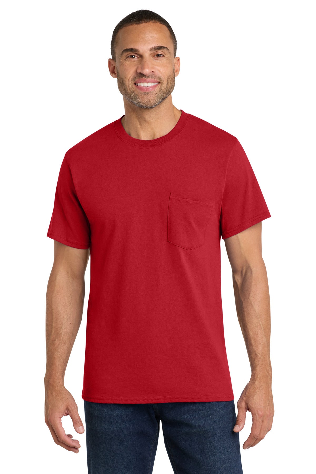 Port & Co PC54P Core Cotton Pocket Tee
