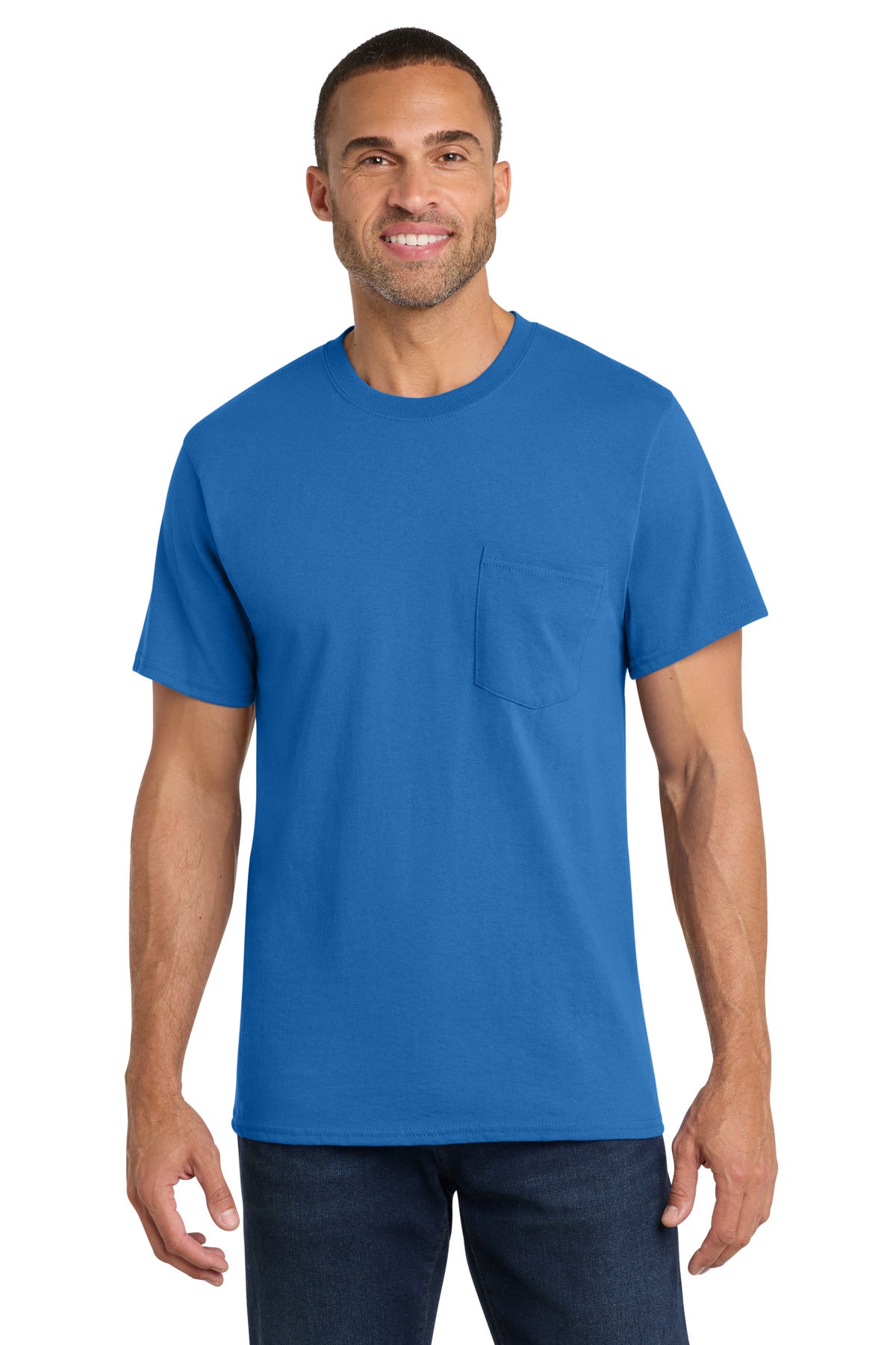 Port & Co PC54P Core Cotton Pocket Tee