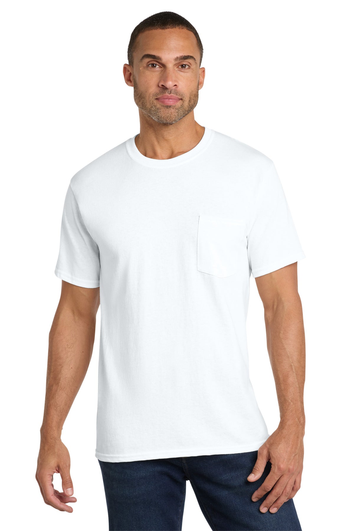 Port & Co PC54P Core Cotton Pocket Tee