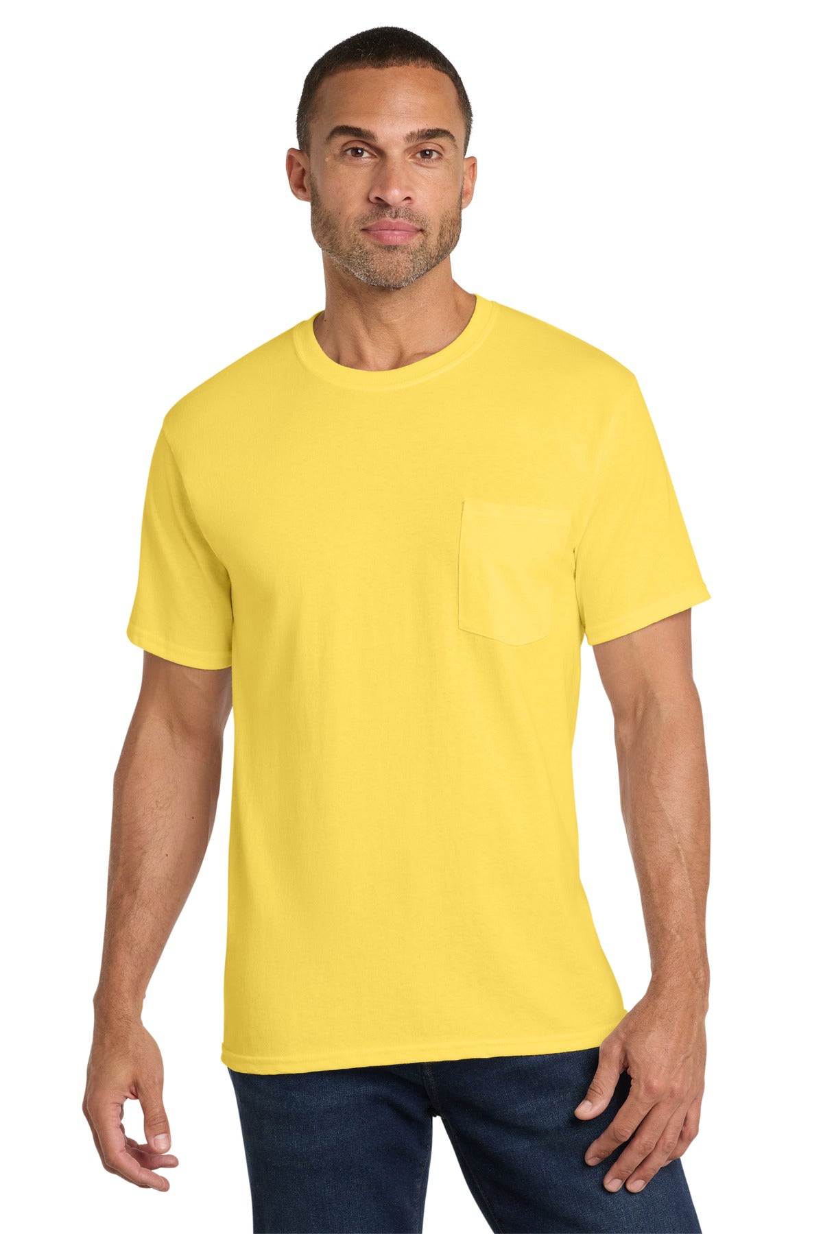 Port & Co PC54P Core Cotton Pocket Tee