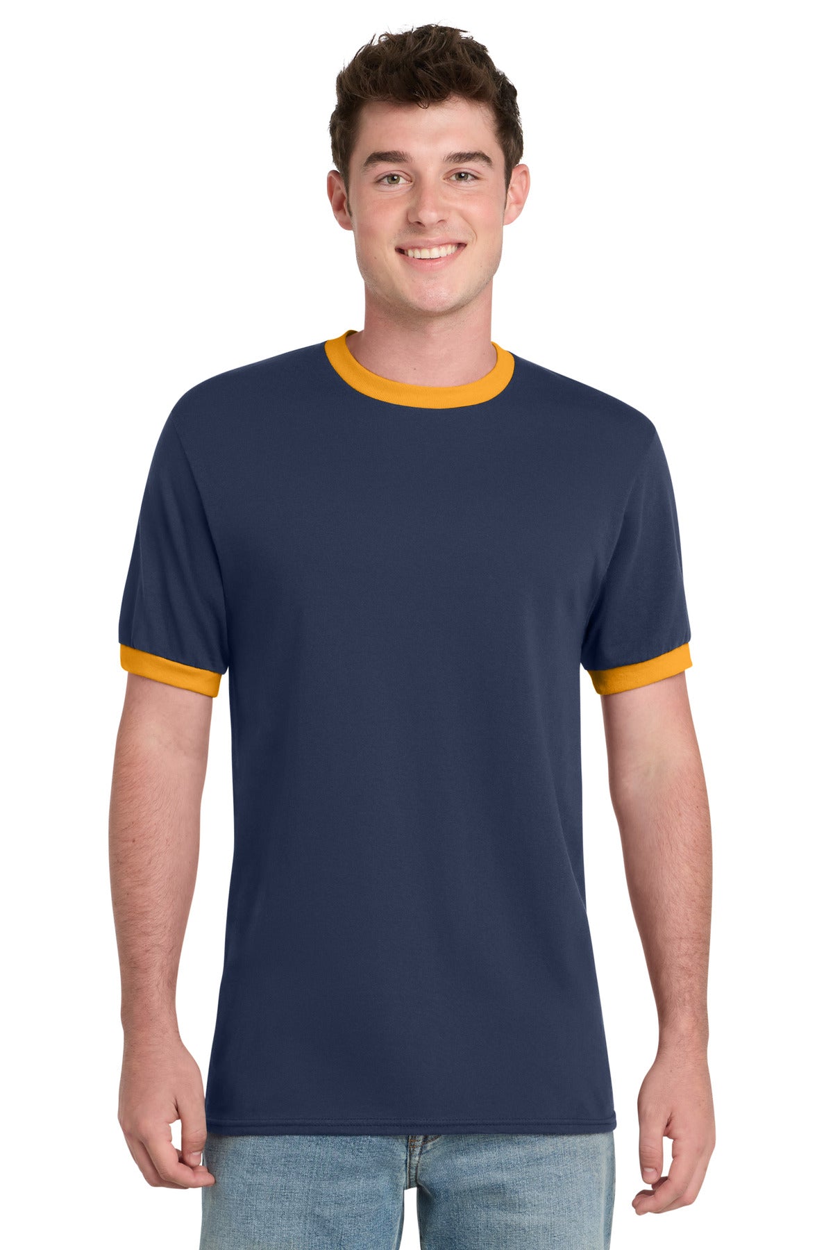 Port & Co PC54R Core Cotton Ringer Tee