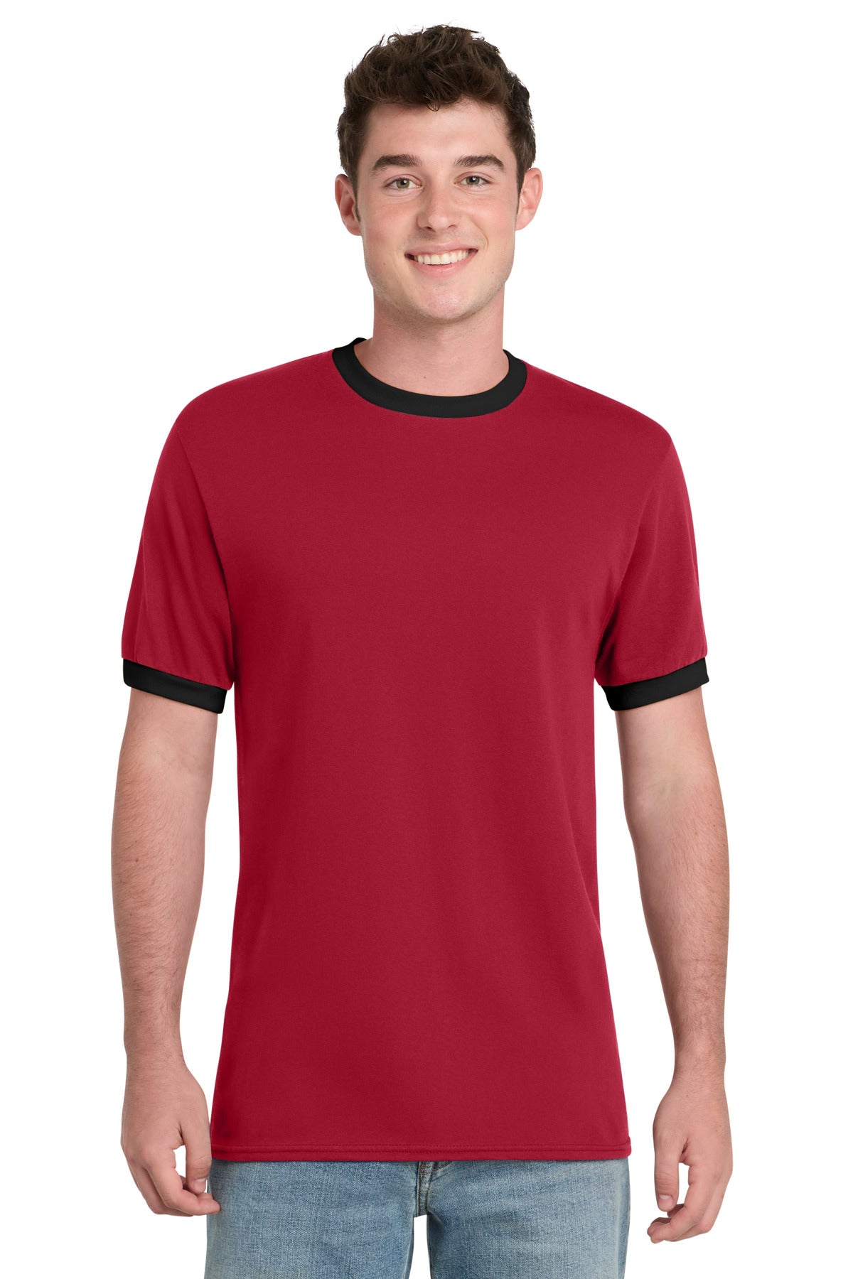 Port & Co PC54R Core Cotton Ringer Tee