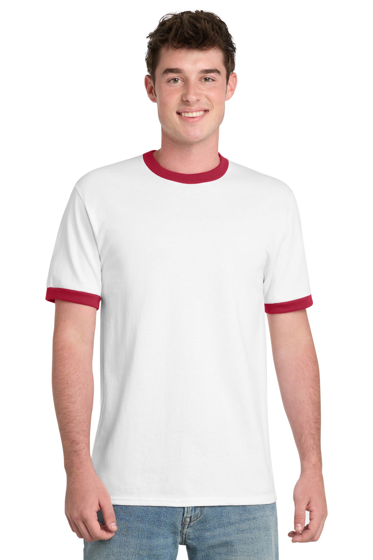 Port & Co PC54R Core Cotton Ringer Tee