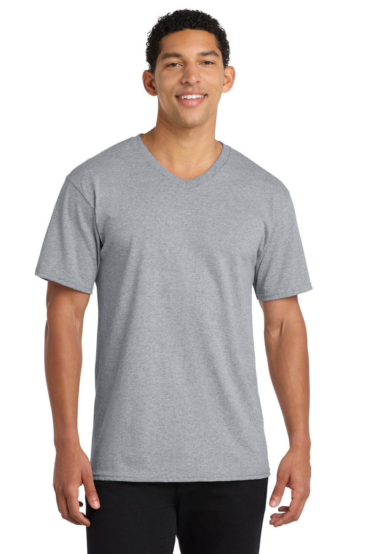 Port & Co PC54V Core Cotton V-Neck Tee