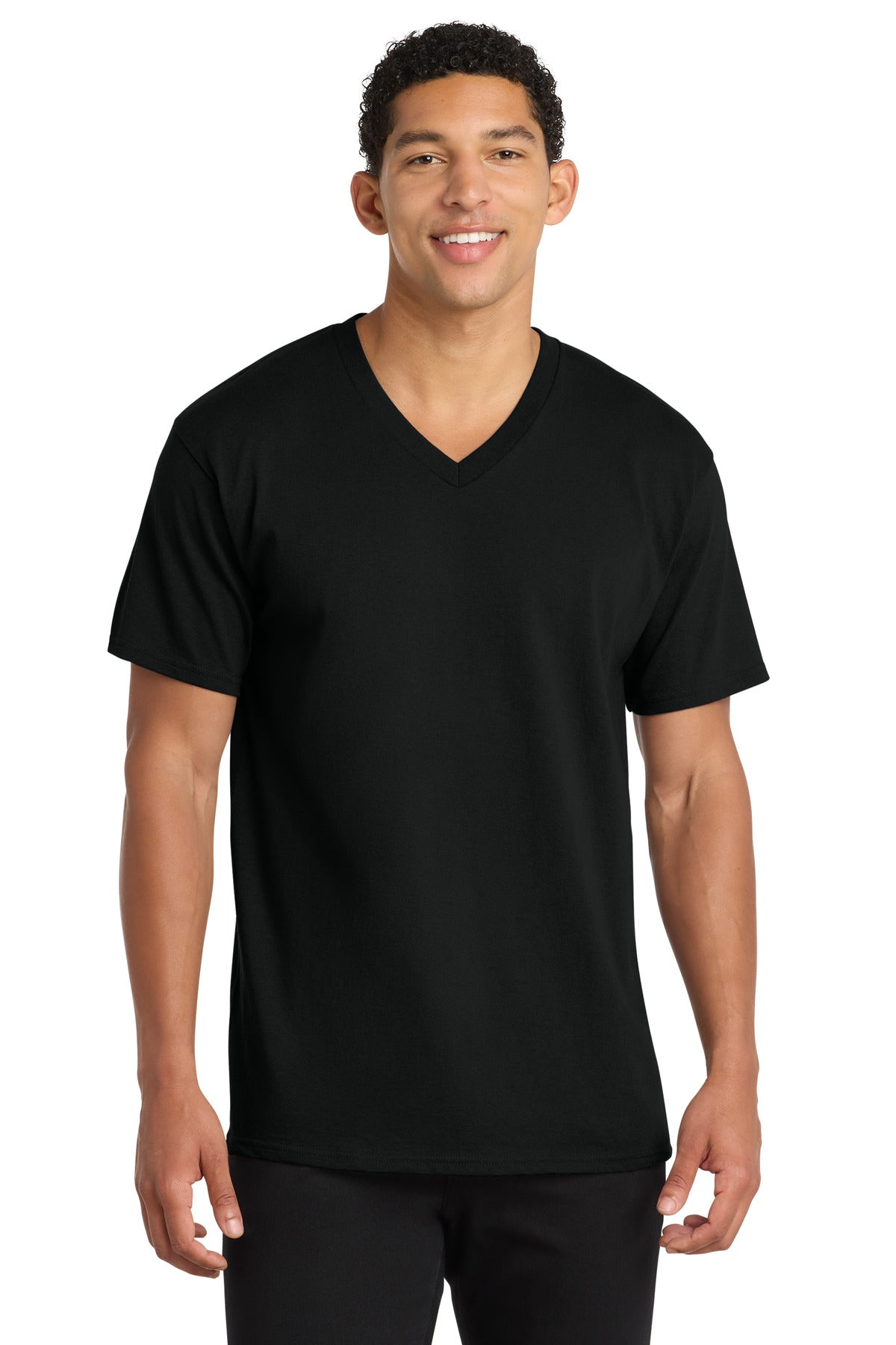 Port & Co PC54V Core Cotton V-Neck Tee