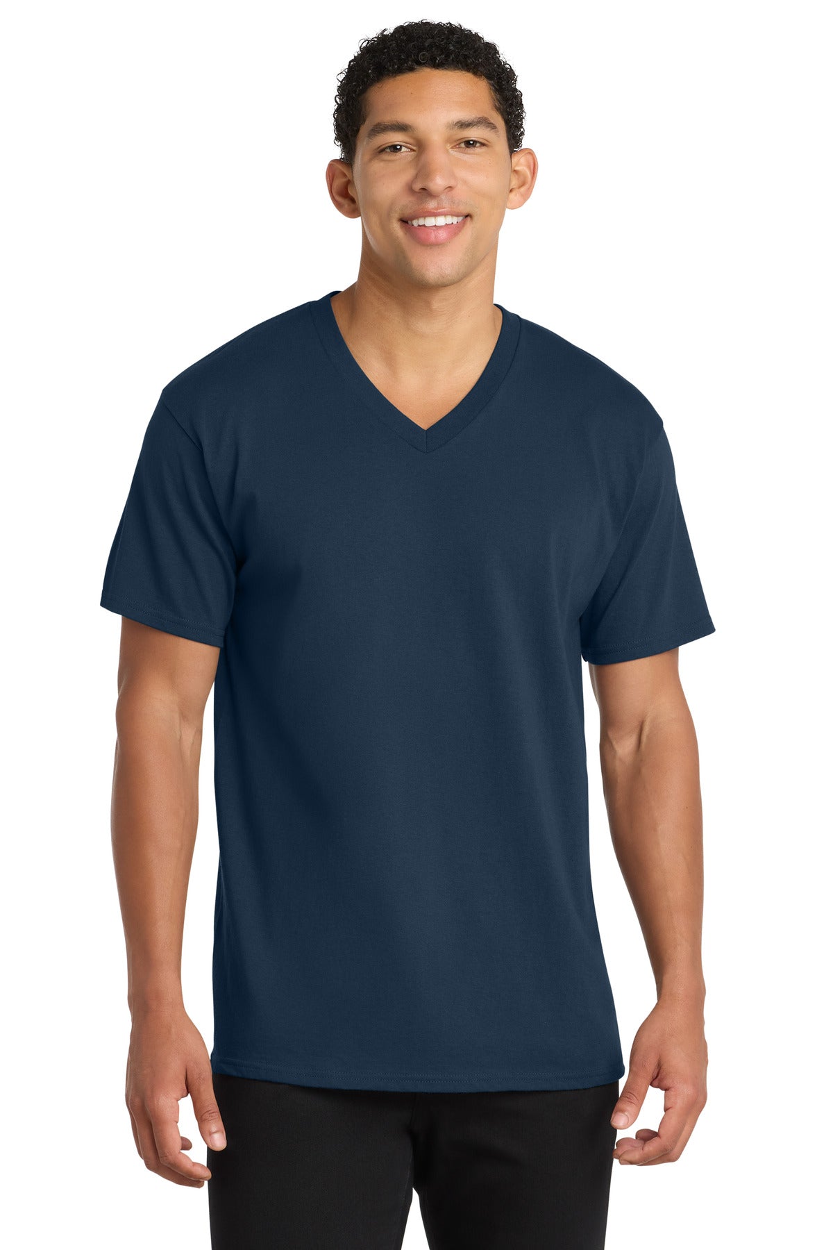 Port & Co PC54V Core Cotton V-Neck Tee