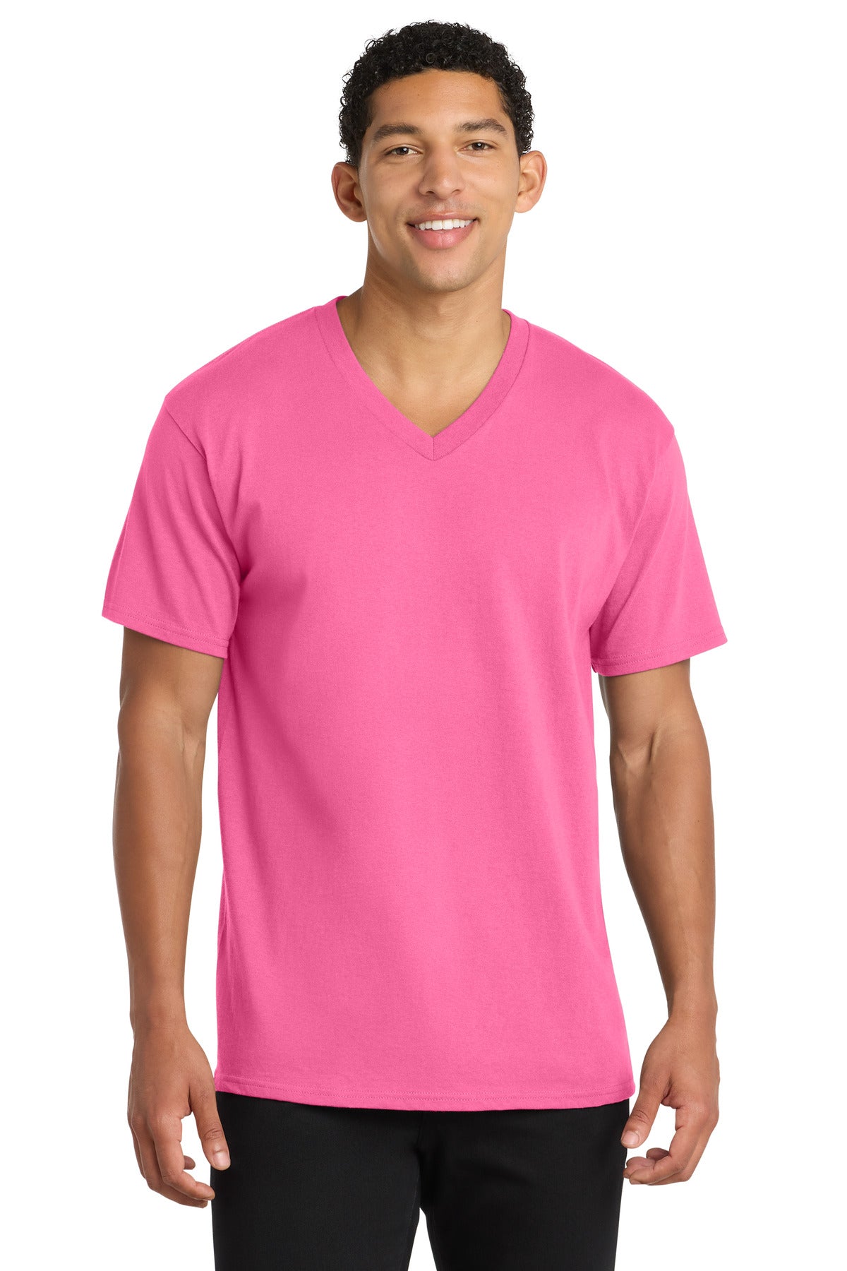 Port & Co PC54V Core Cotton V-Neck Tee