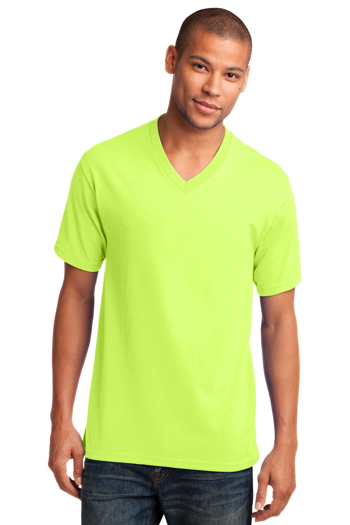 Port & Co PC54V Core Cotton V-Neck Tee