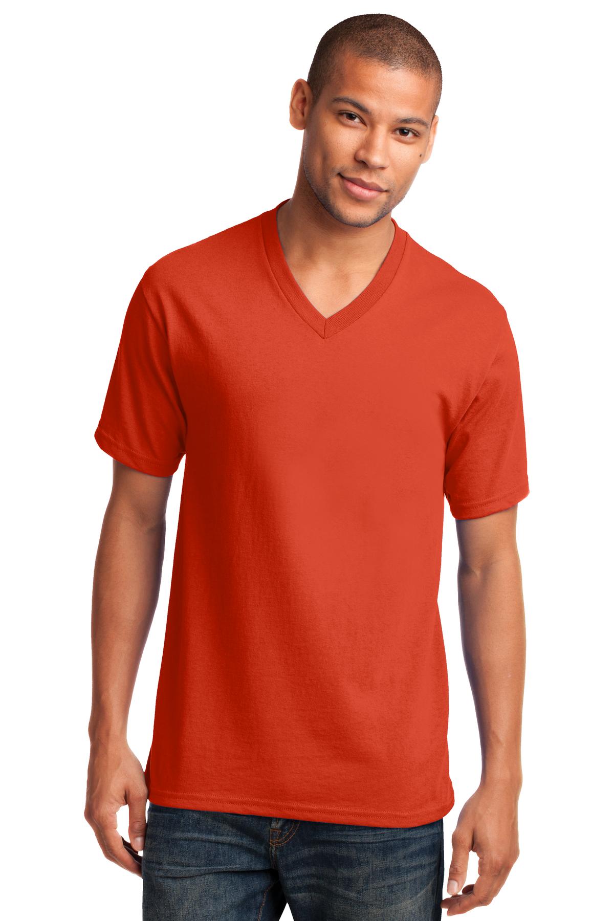 Port & Co PC54V Core Cotton V-Neck Tee