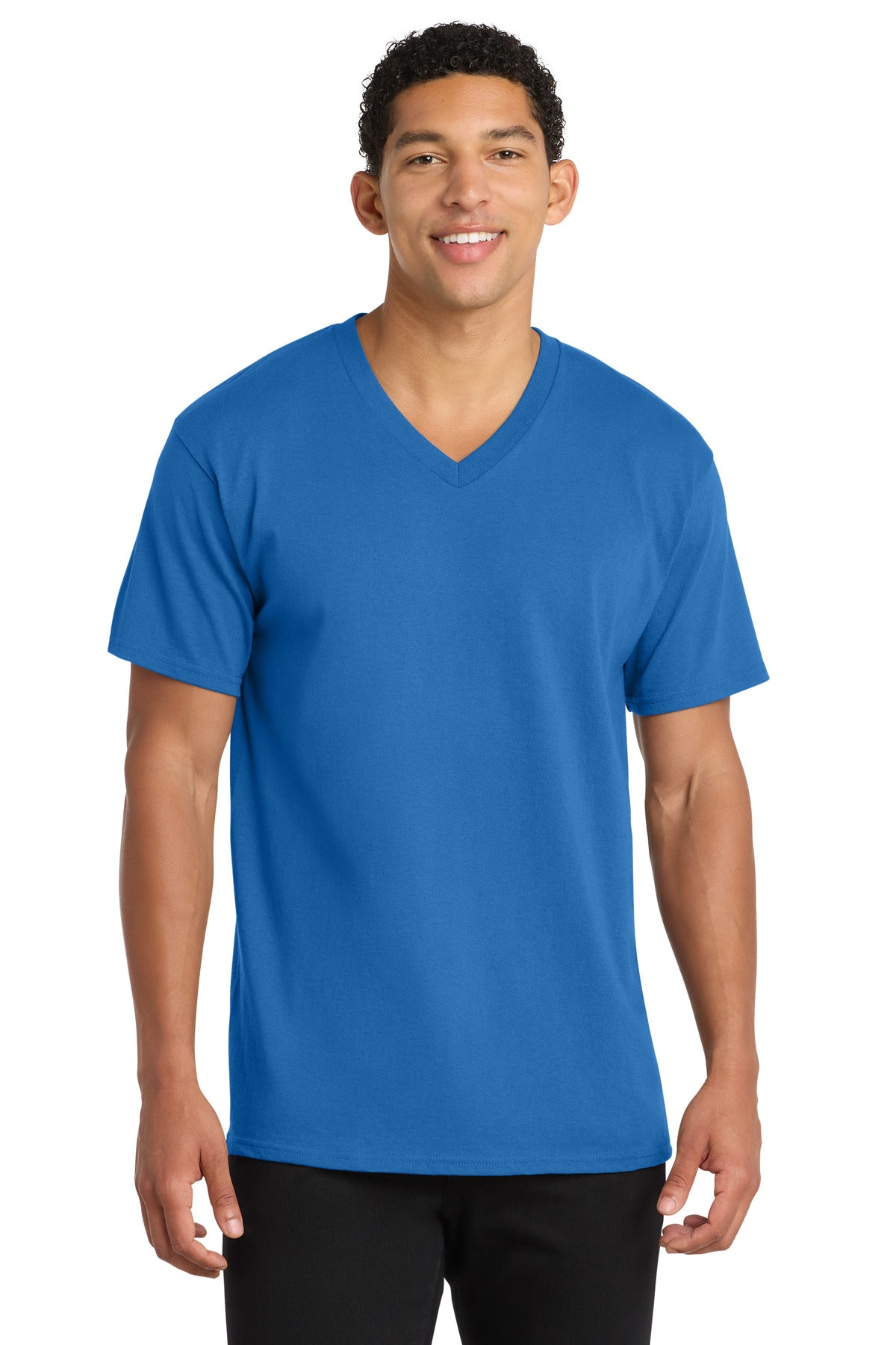 Port & Co PC54V Core Cotton V-Neck Tee