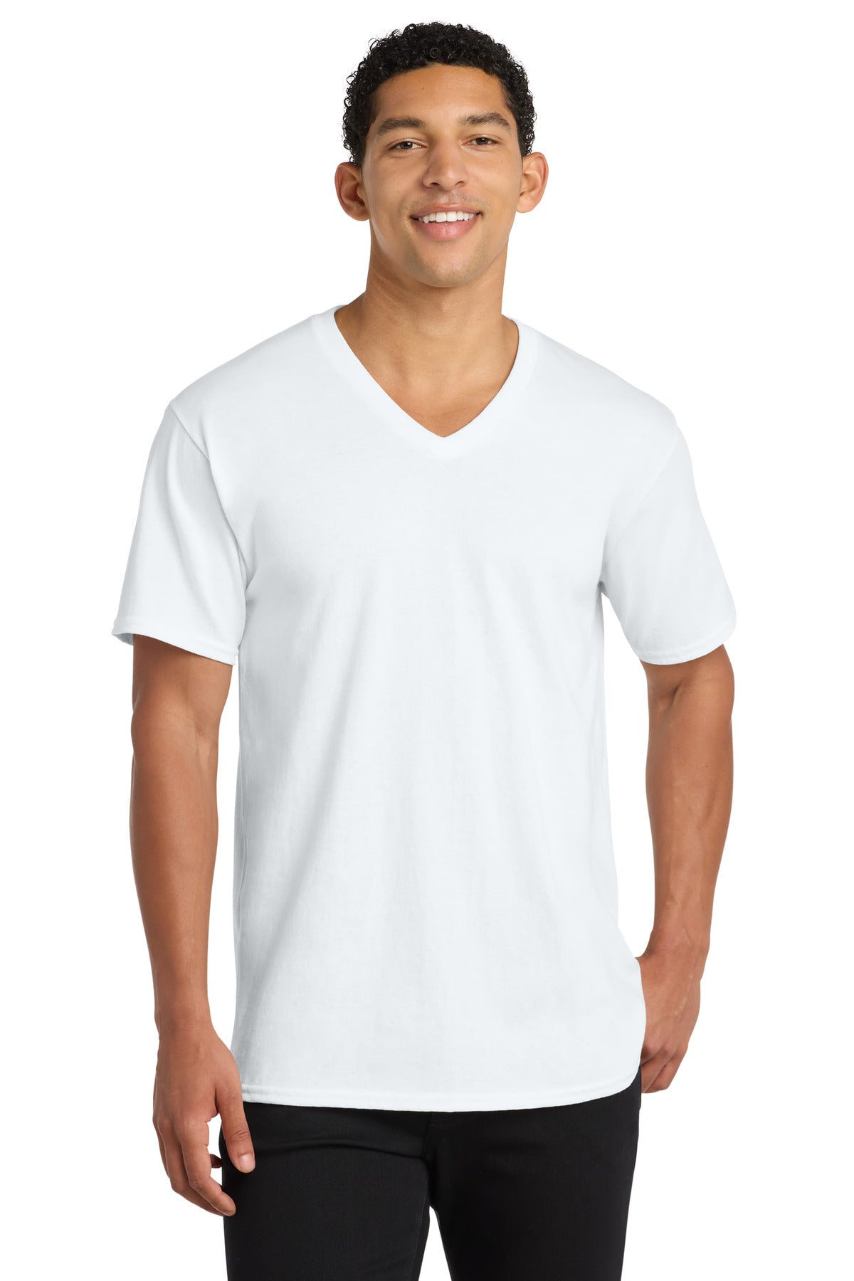 Port & Co PC54V Core Cotton V-Neck Tee
