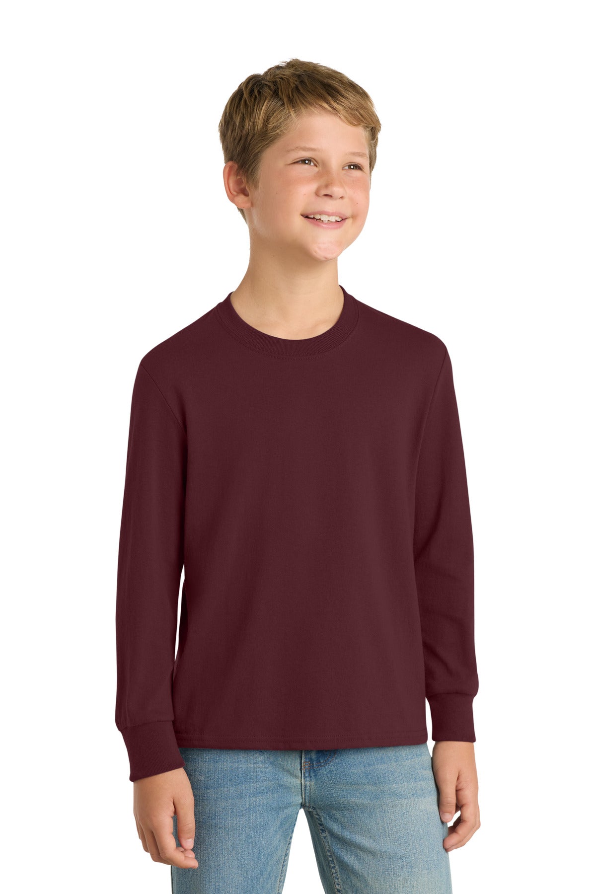 Port & Co PC54YLS Youth Long Sleeve Core Cotton Tee