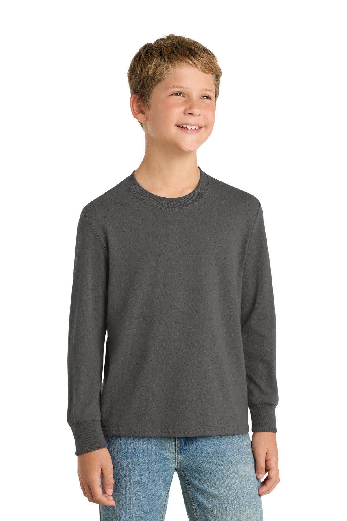 Port & Co PC54YLS Youth Long Sleeve Core Cotton Tee