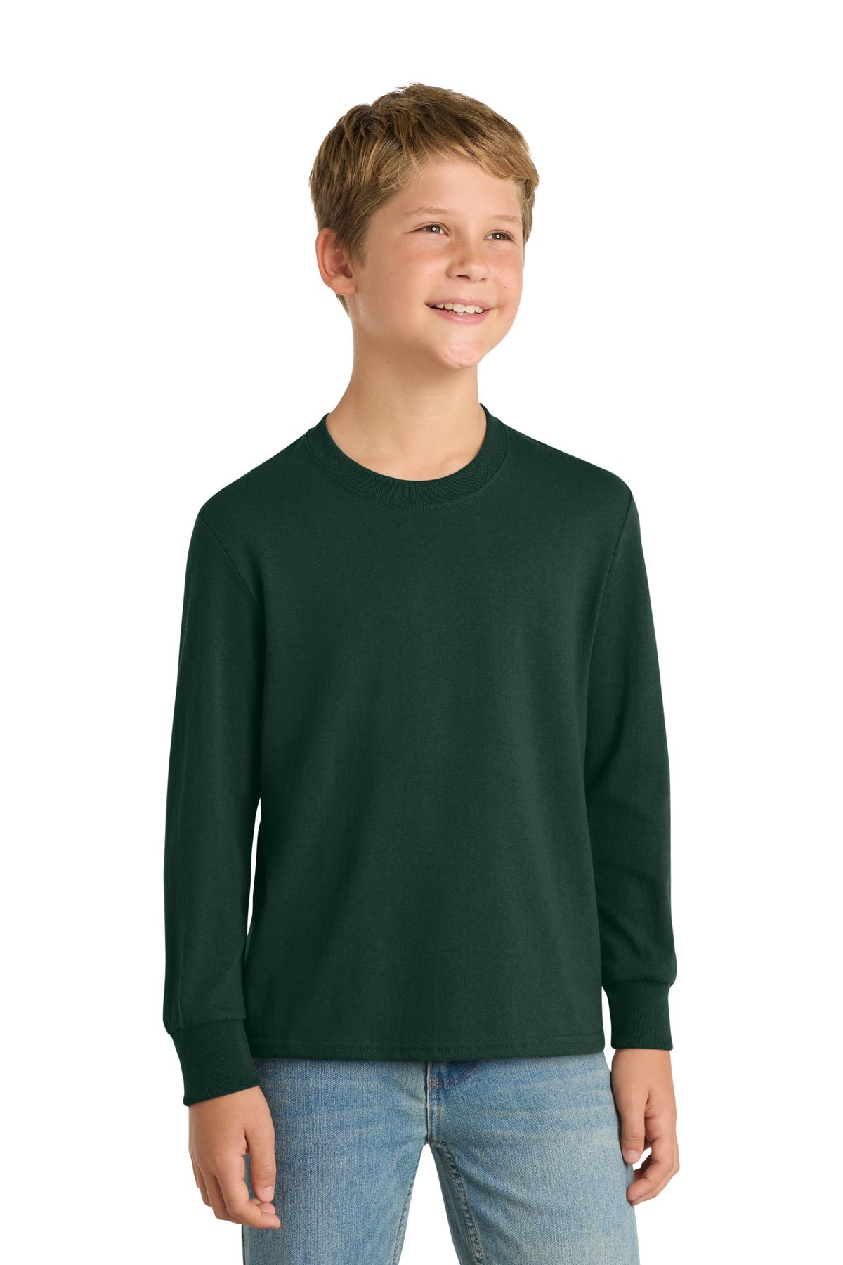 Port & Co PC54YLS Youth Long Sleeve Core Cotton Tee