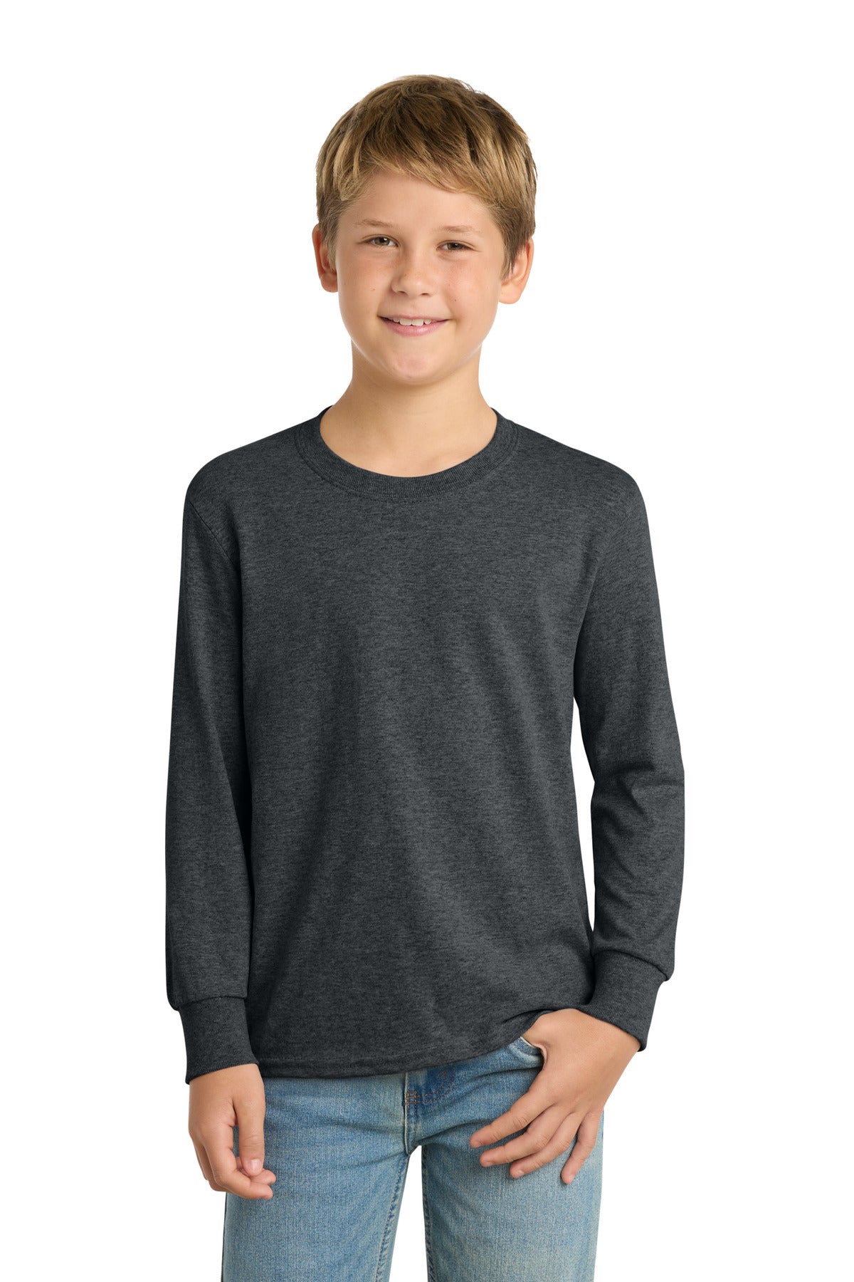 Port & Co PC54YLS Youth Long Sleeve Core Cotton Tee