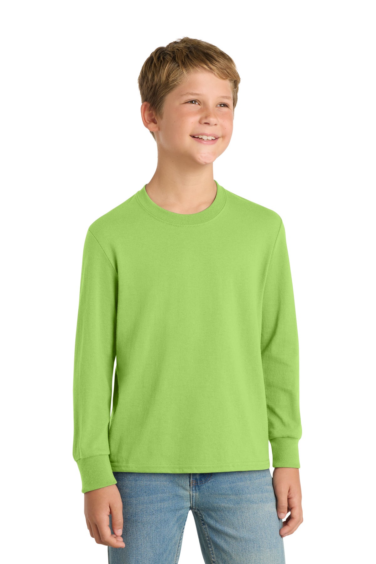 Port & Co PC54YLS Youth Long Sleeve Core Cotton Tee