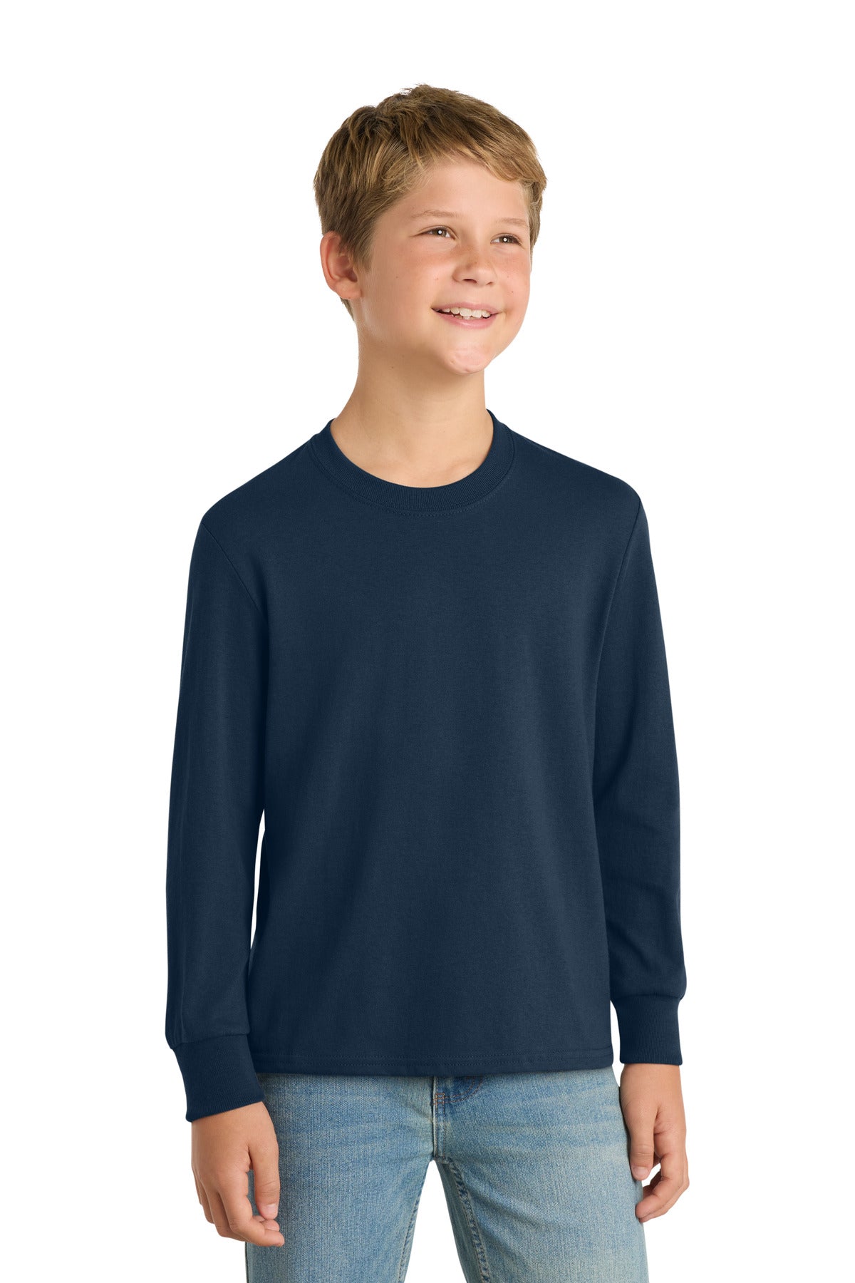 Port & Co PC54YLS Youth Long Sleeve Core Cotton Tee