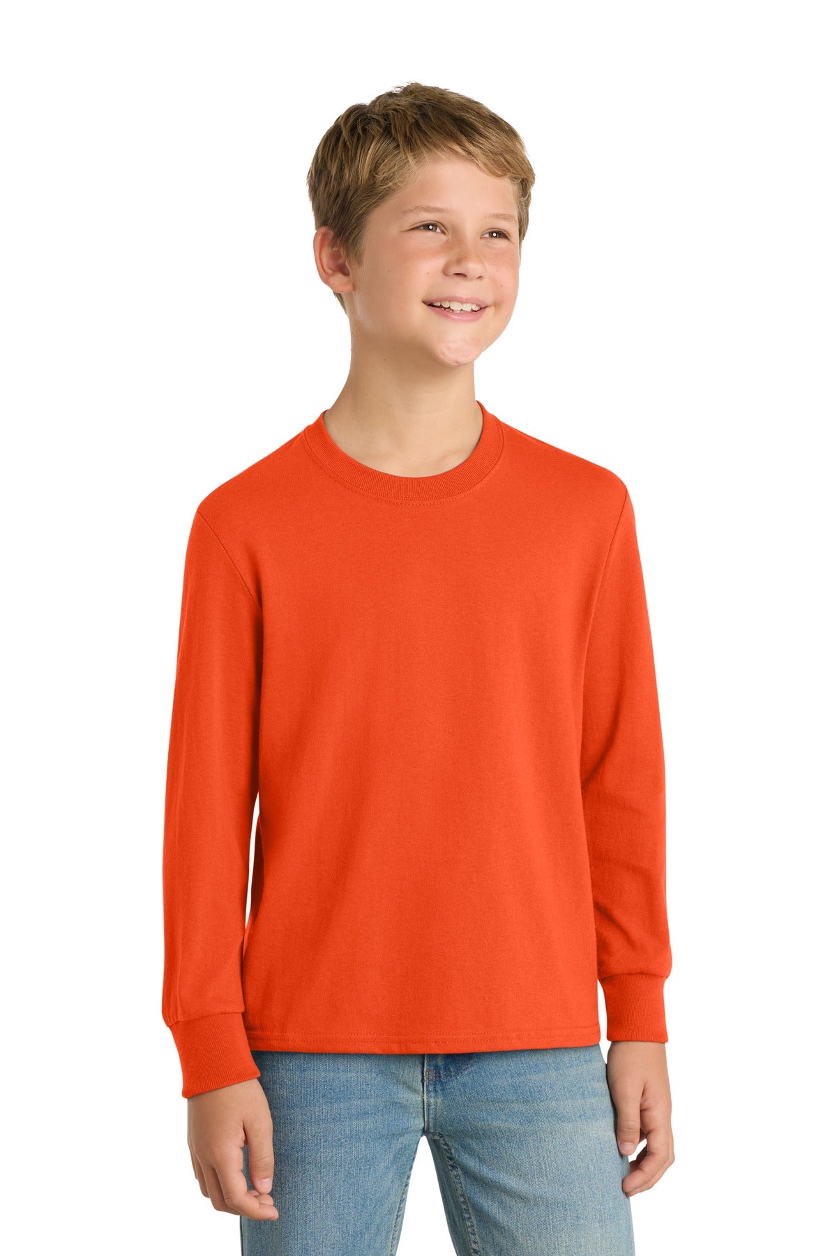 Port & Co PC54YLS Youth Long Sleeve Core Cotton Tee