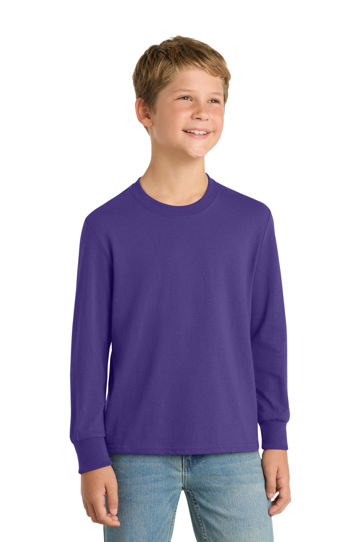Port & Co PC54YLS Youth Long Sleeve Core Cotton Tee