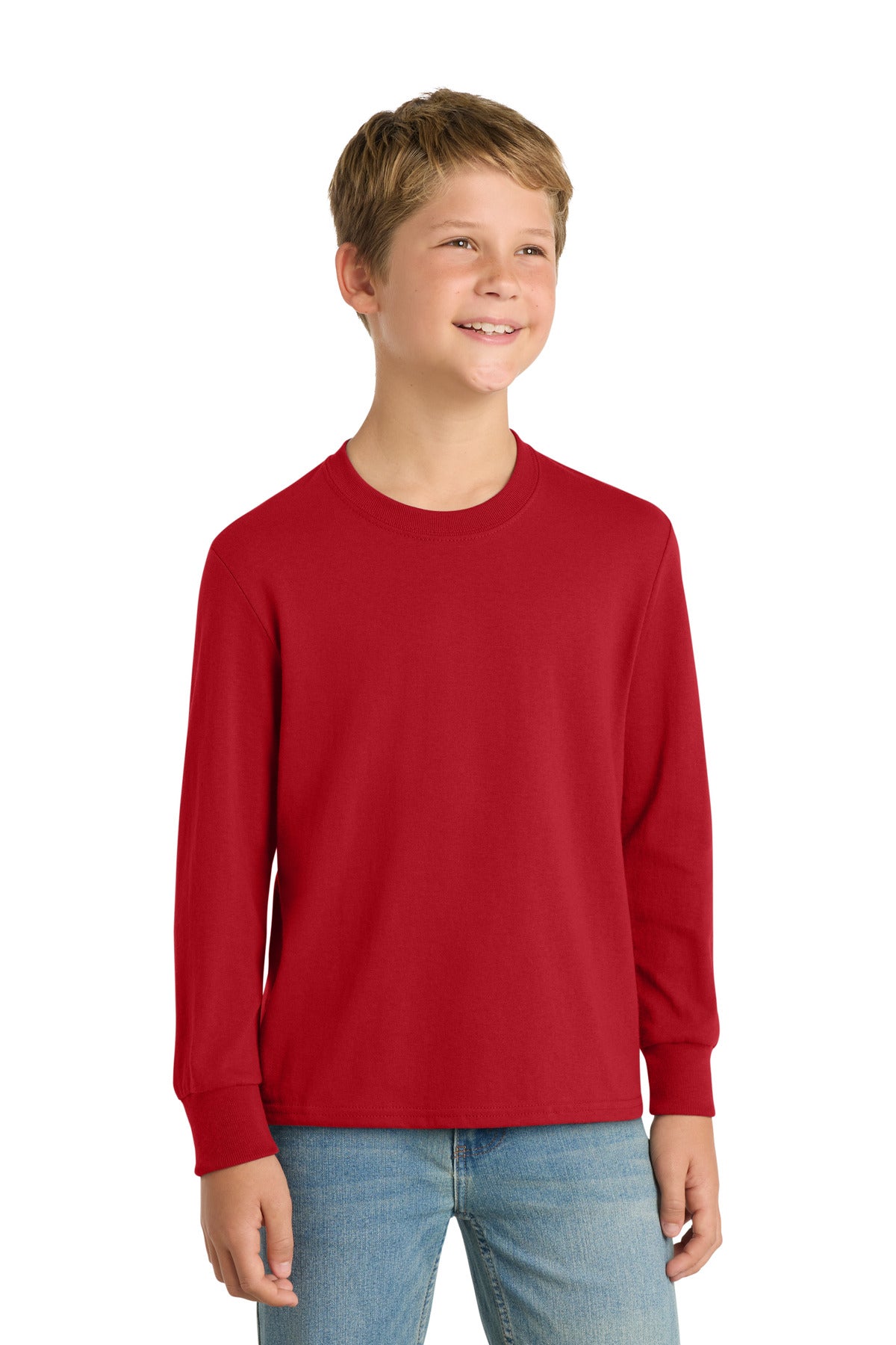 Port & Co PC54YLS Youth Long Sleeve Core Cotton Tee