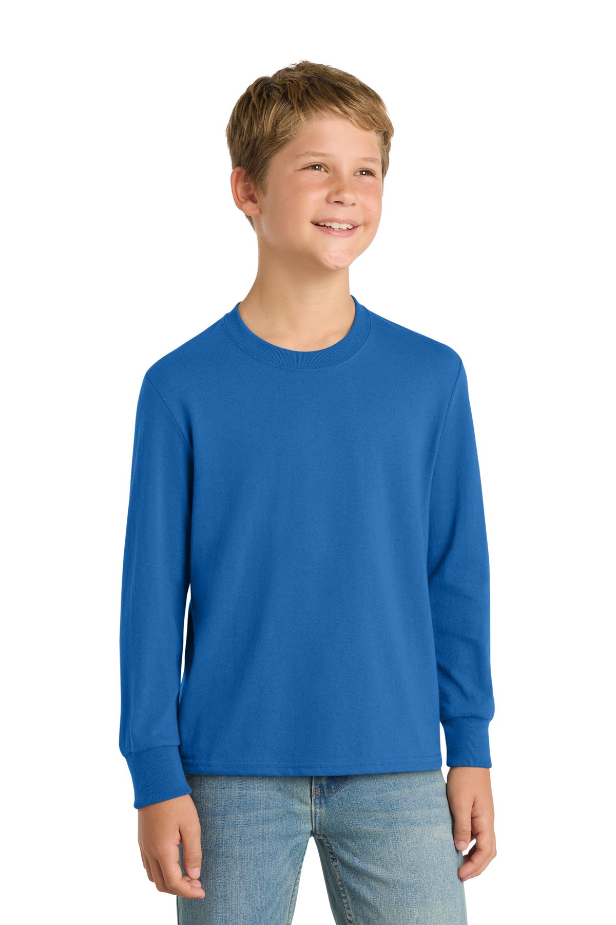 Port & Co PC54YLS Youth Long Sleeve Core Cotton Tee