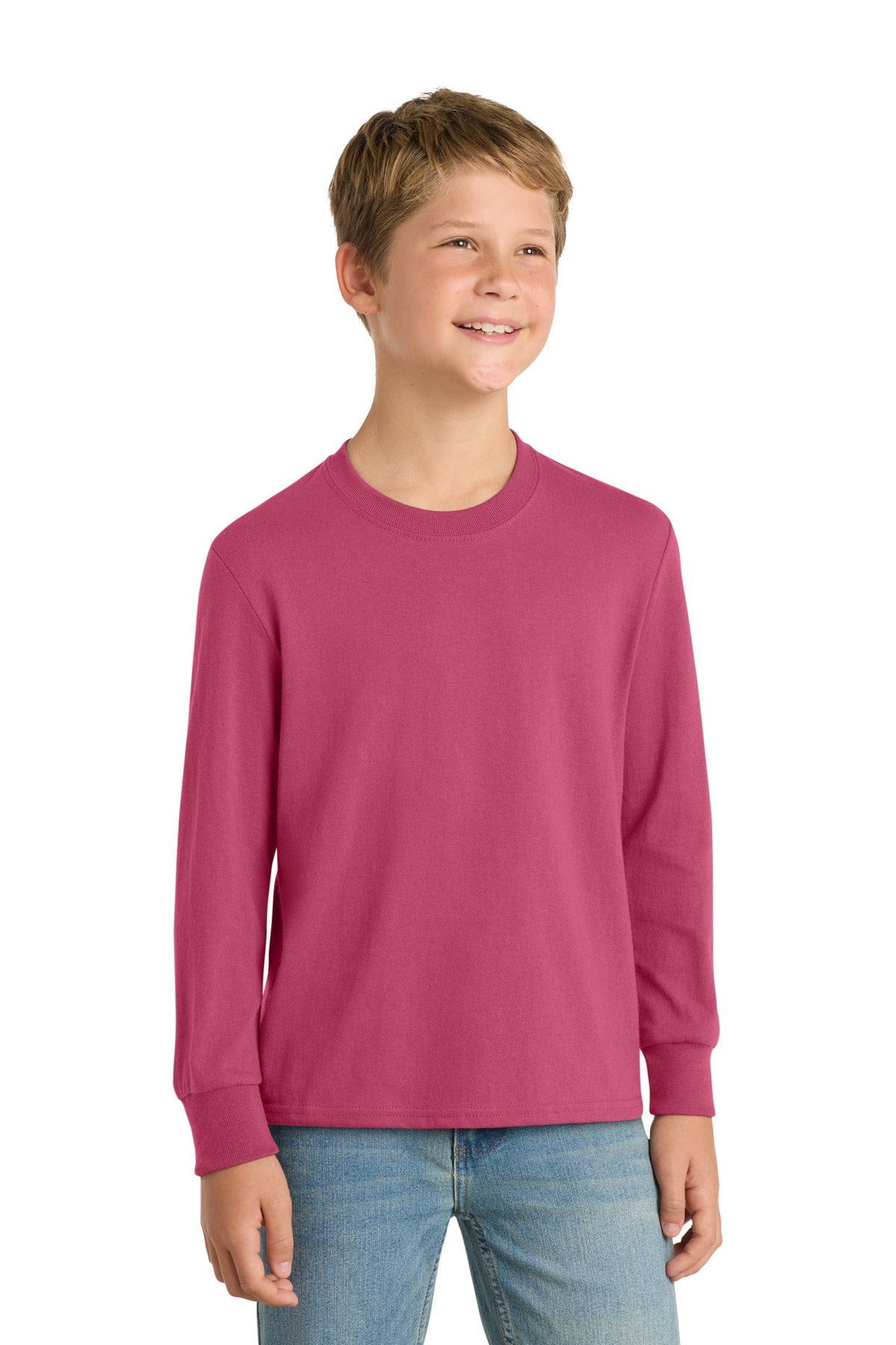Port & Co PC54YLS Youth Long Sleeve Core Cotton Tee