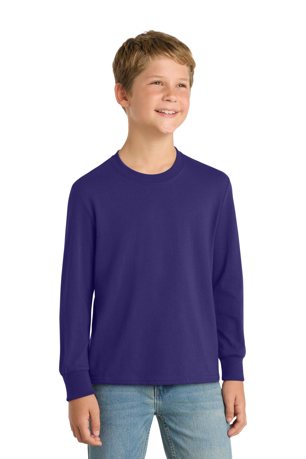 Port & Co PC54YLS Youth Long Sleeve Core Cotton Tee