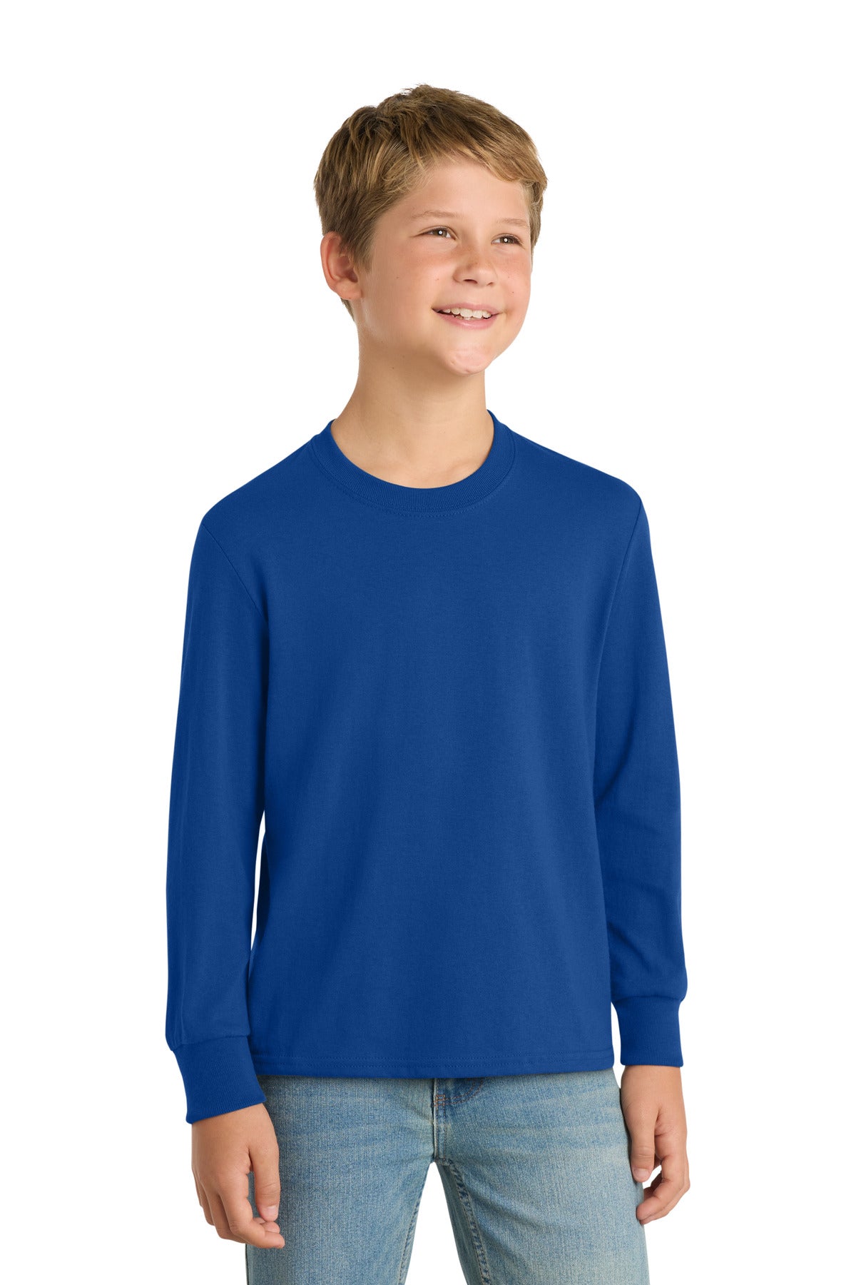 Port & Co PC54YLS Youth Long Sleeve Core Cotton Tee