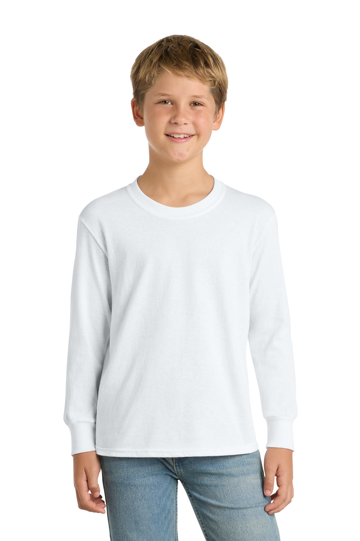 Port & Co PC54YLS Youth Long Sleeve Core Cotton Tee