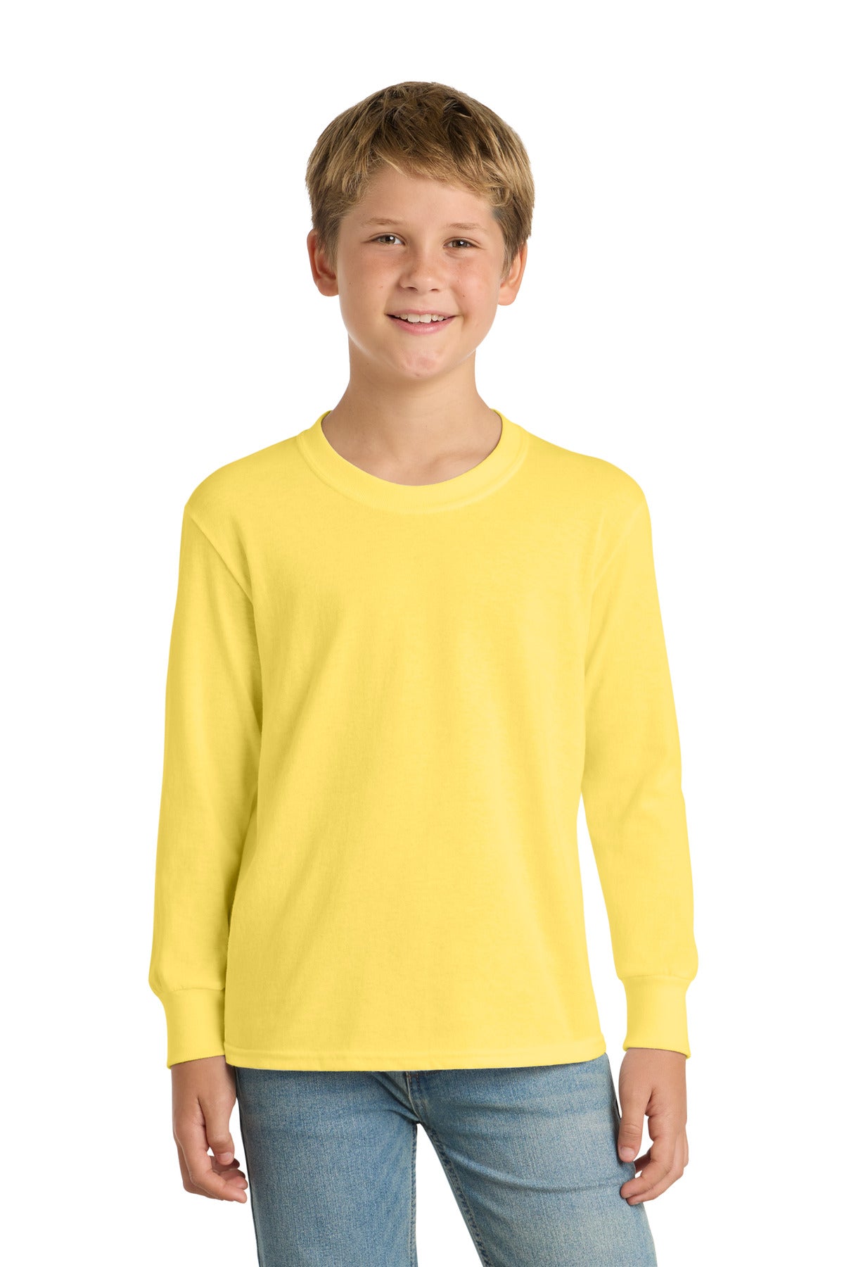 Port & Co PC54YLS Youth Long Sleeve Core Cotton Tee
