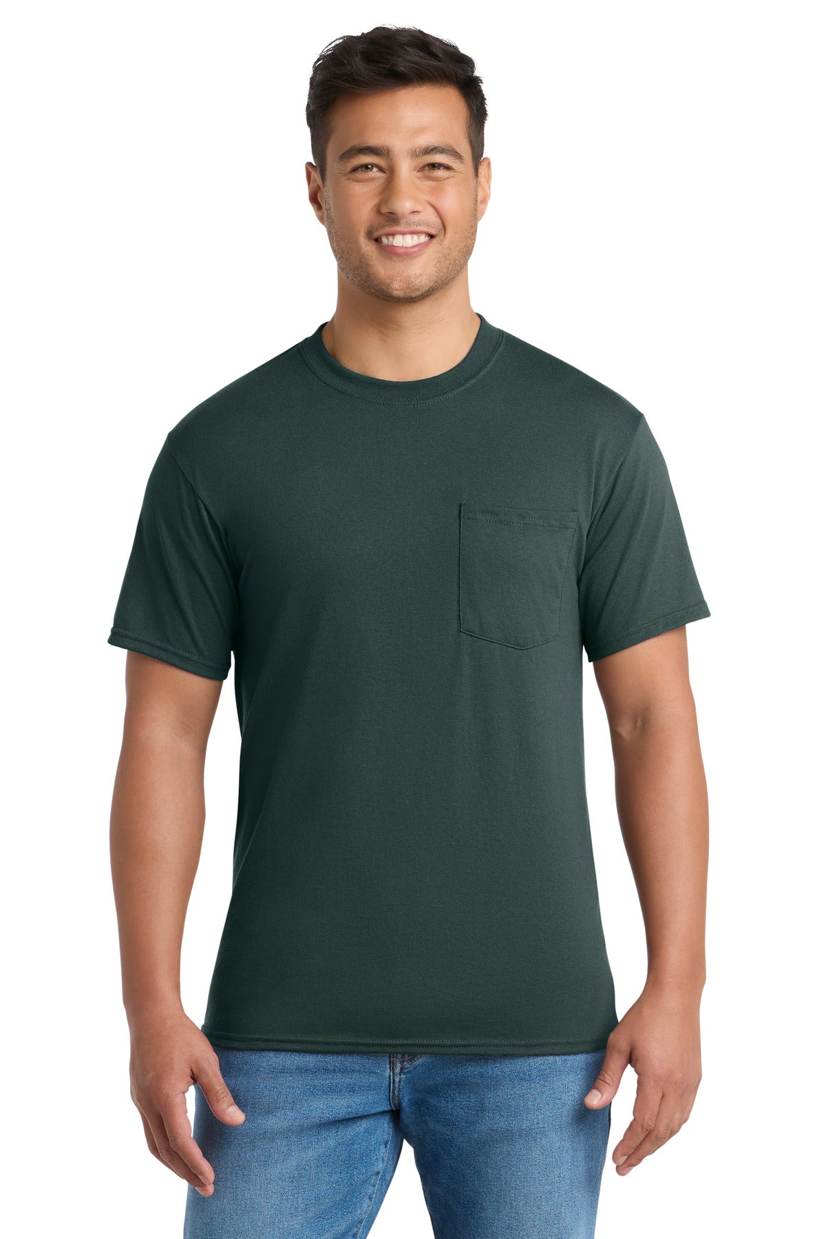 Port & Co PC55P Core Blend Pocket Tee