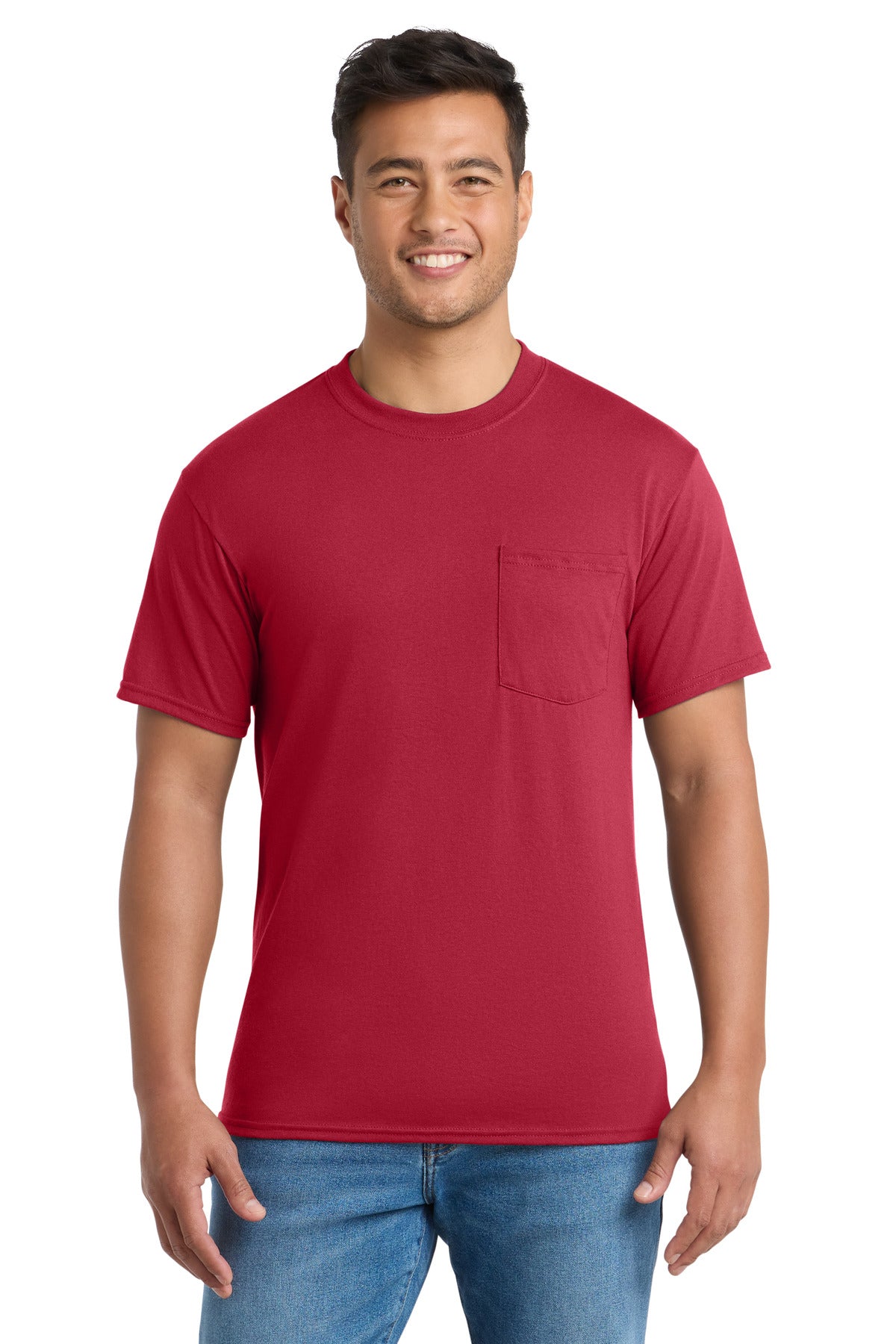 Port & Co PC55P Core Blend Pocket Tee