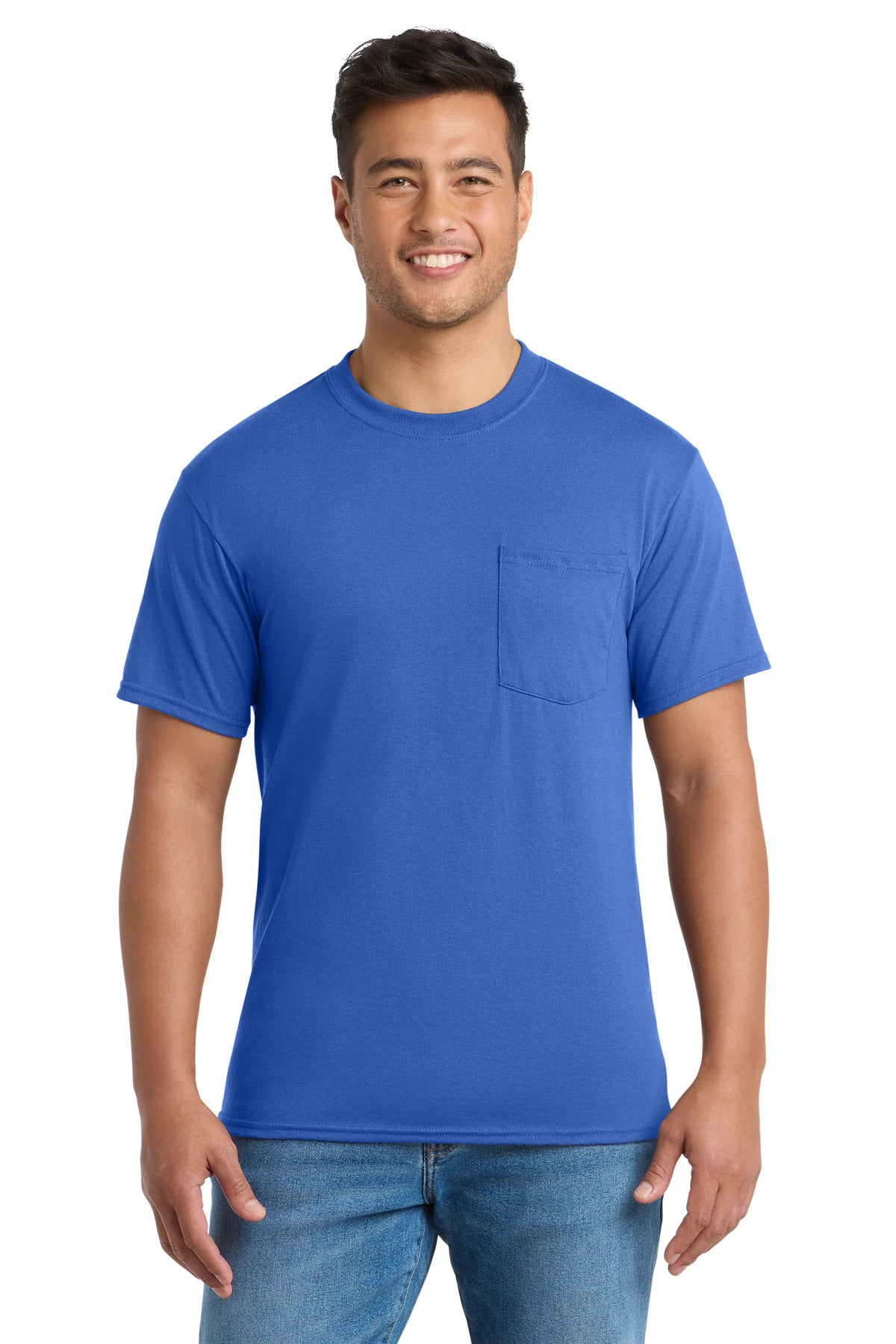 Port & Co PC55P Core Blend Pocket Tee