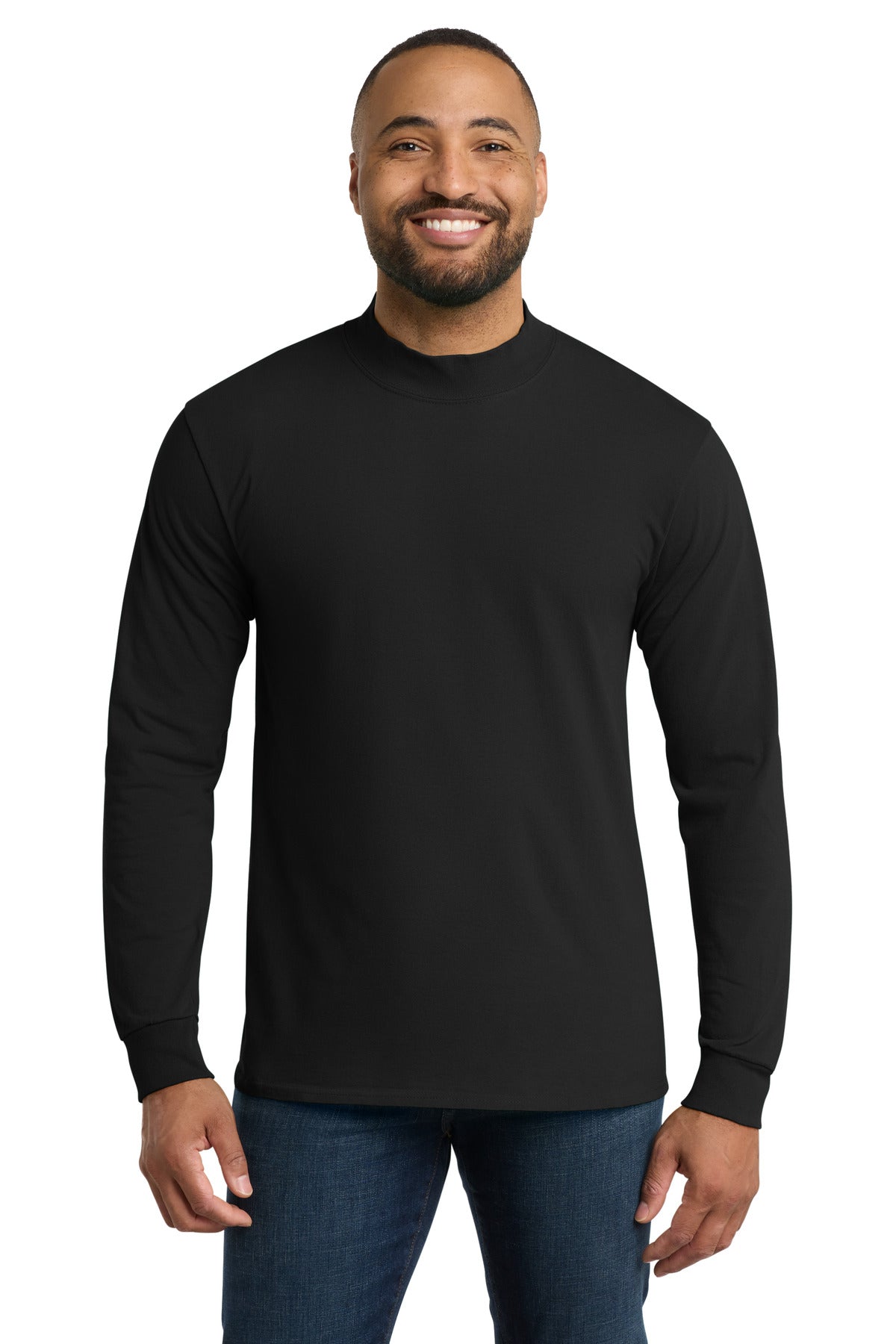 Port & Co PC61M Essential Mock Turtleneck