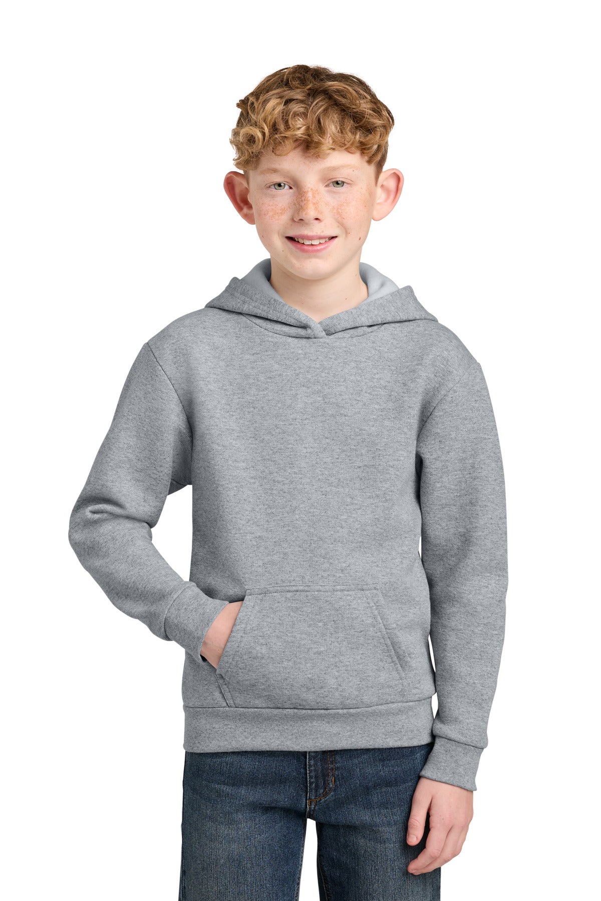 Port & Co PC68YH Youth Easy Fleece Pullover Hooded Sweatshirt